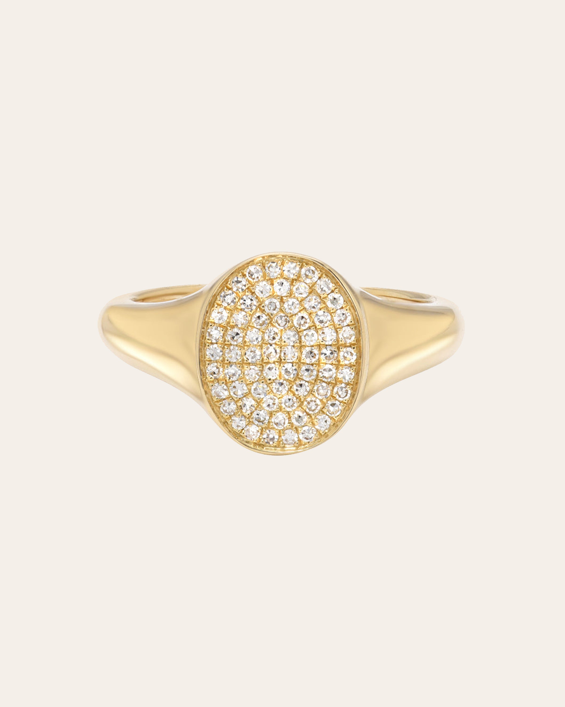 Pave Diamond Signet Ring