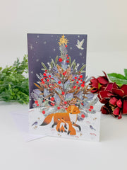 Paw Prints Tree Lasercut Christmas Card