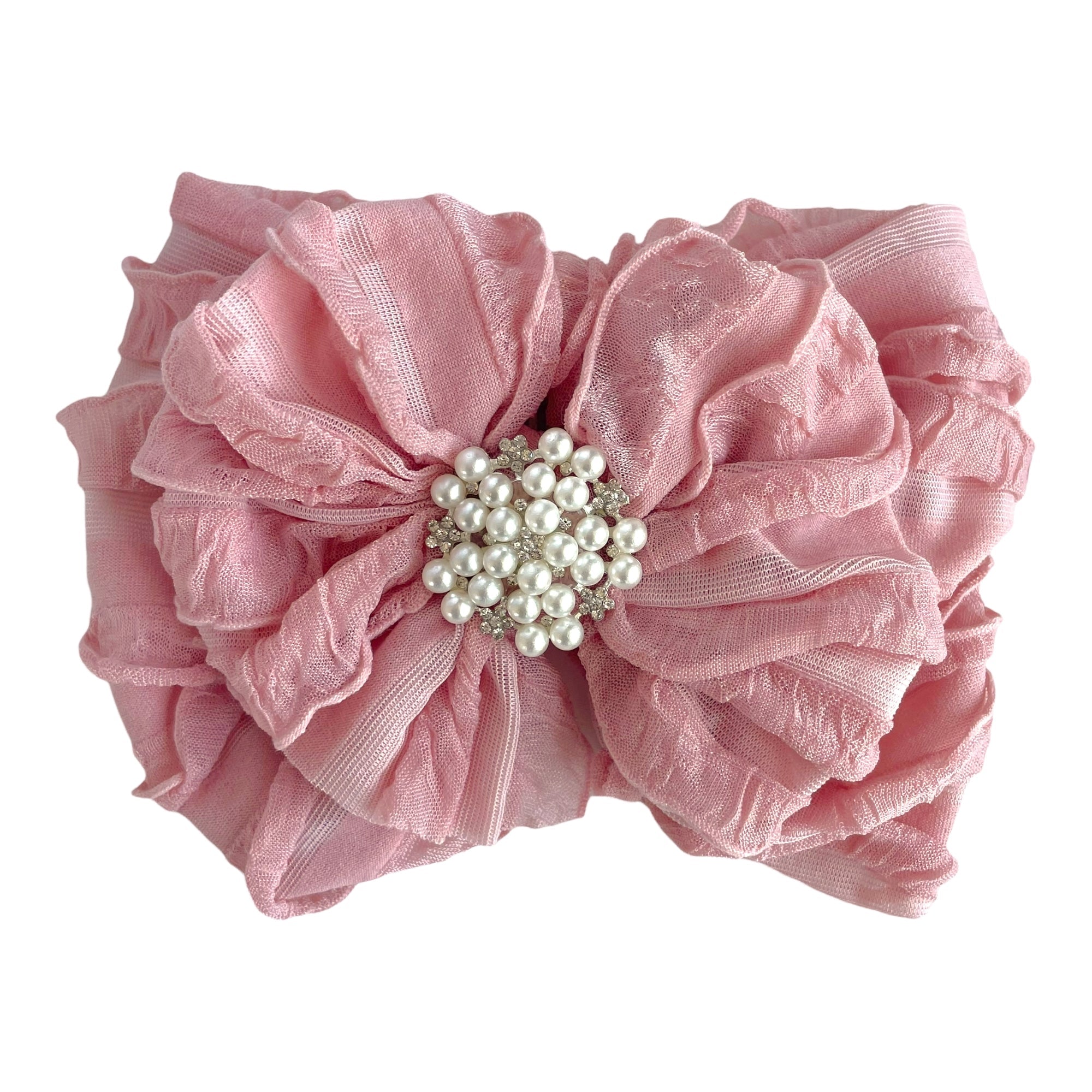 Pearl Embellished Signature Ruffled Baby Headband