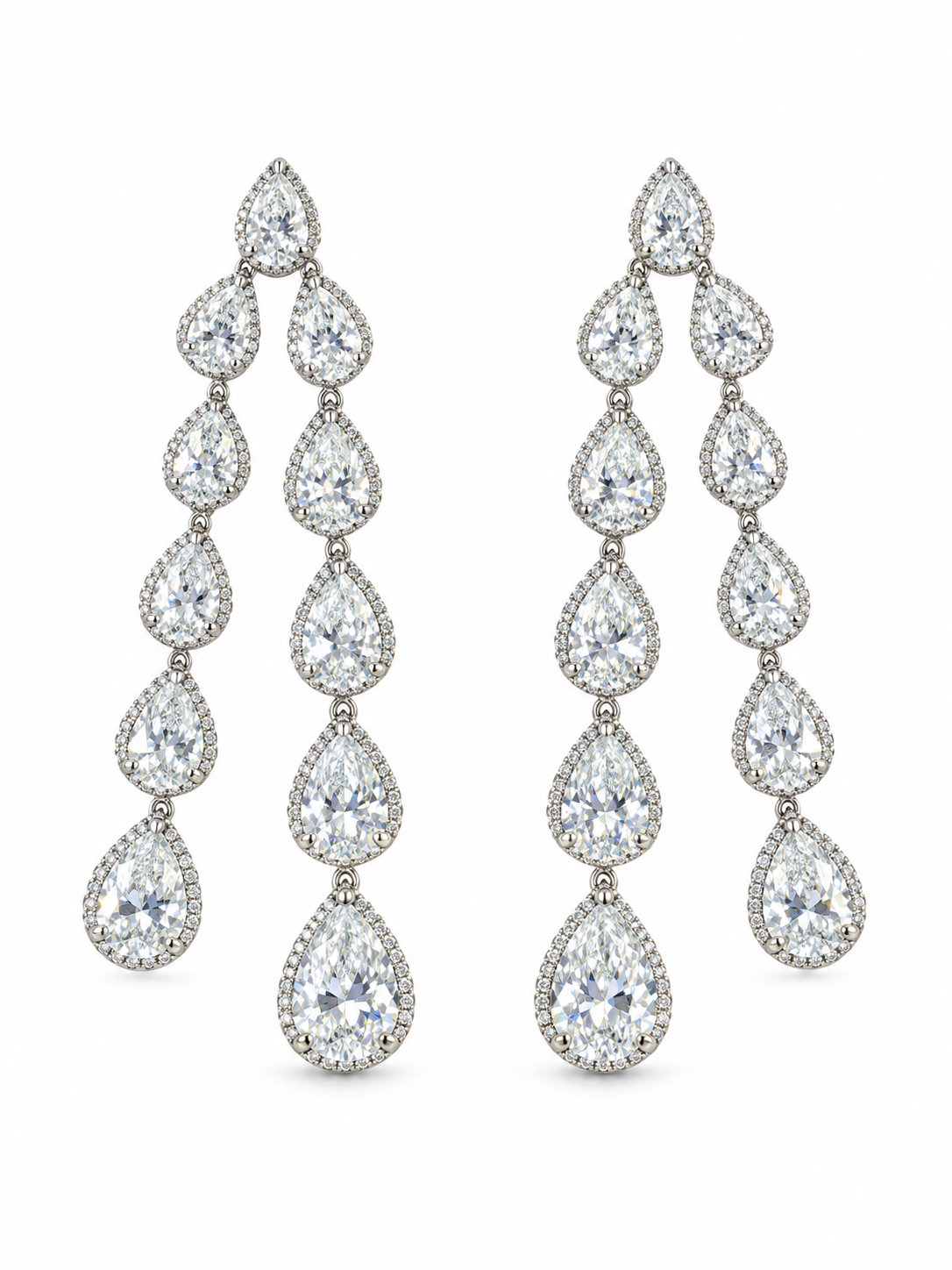 Cecilia Cz Bezel Drop Earrings