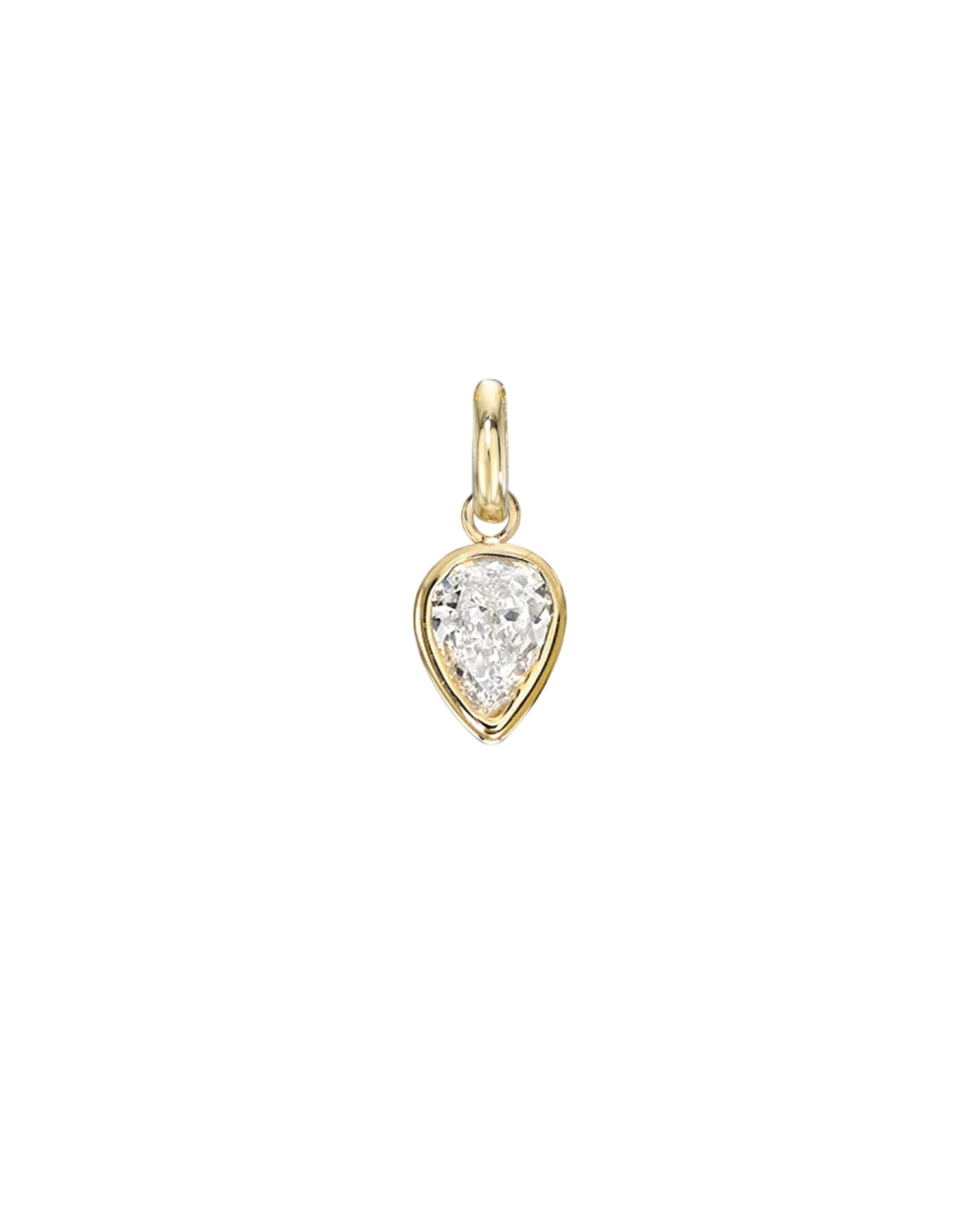 Pear Bezel Diamond Pendant