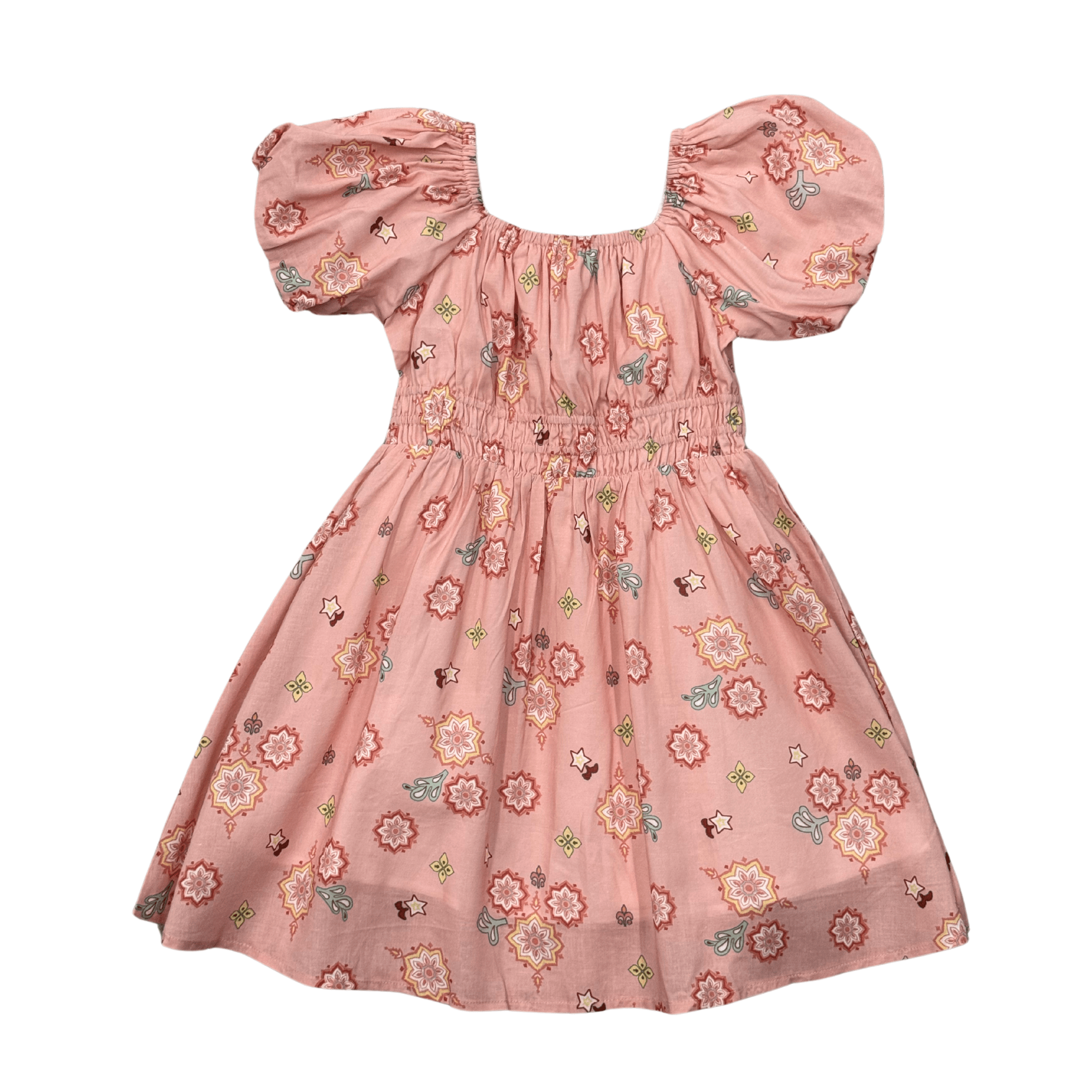 Peasant Bubble Sleeve Dress