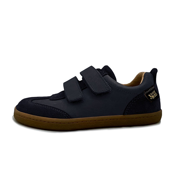 Pele Velcro Sneakers Navy Leather