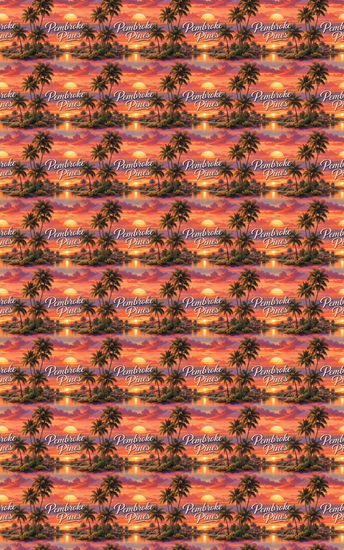 Pembroke Pines Palm Glow Wrapping Paper