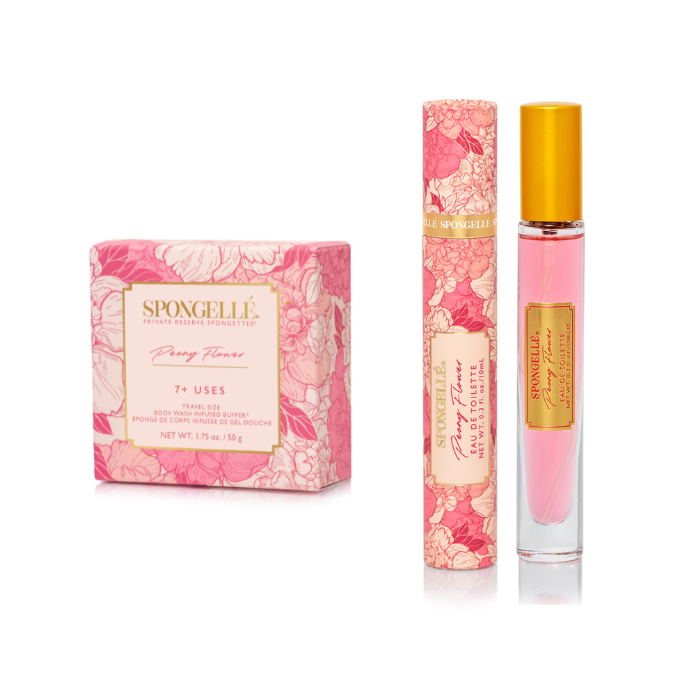 Peony Flower Eau De Toilette & Travel Spongette