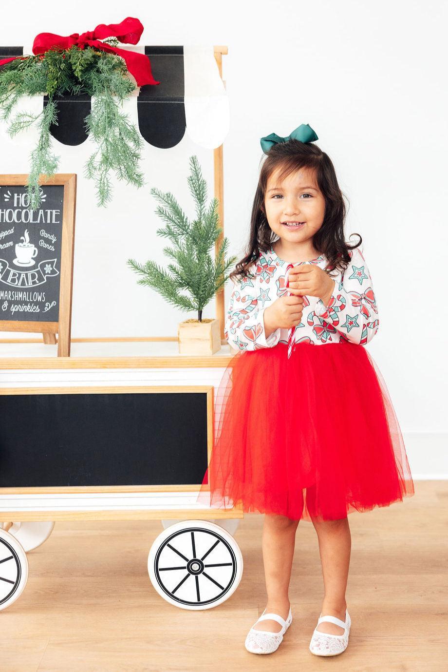 Peppermint Princess L/s Tutu Dress