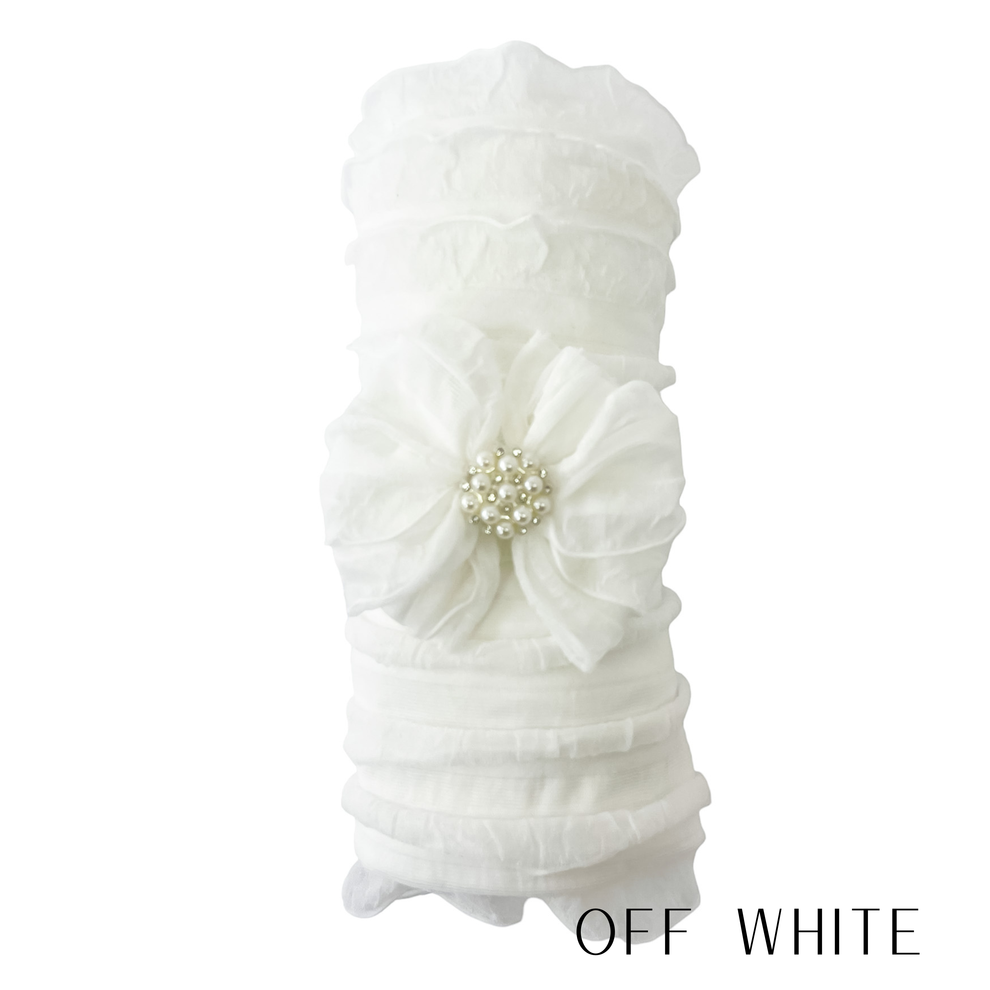 Swaddle Wrap And Skinny Mini Pearl Headband Set