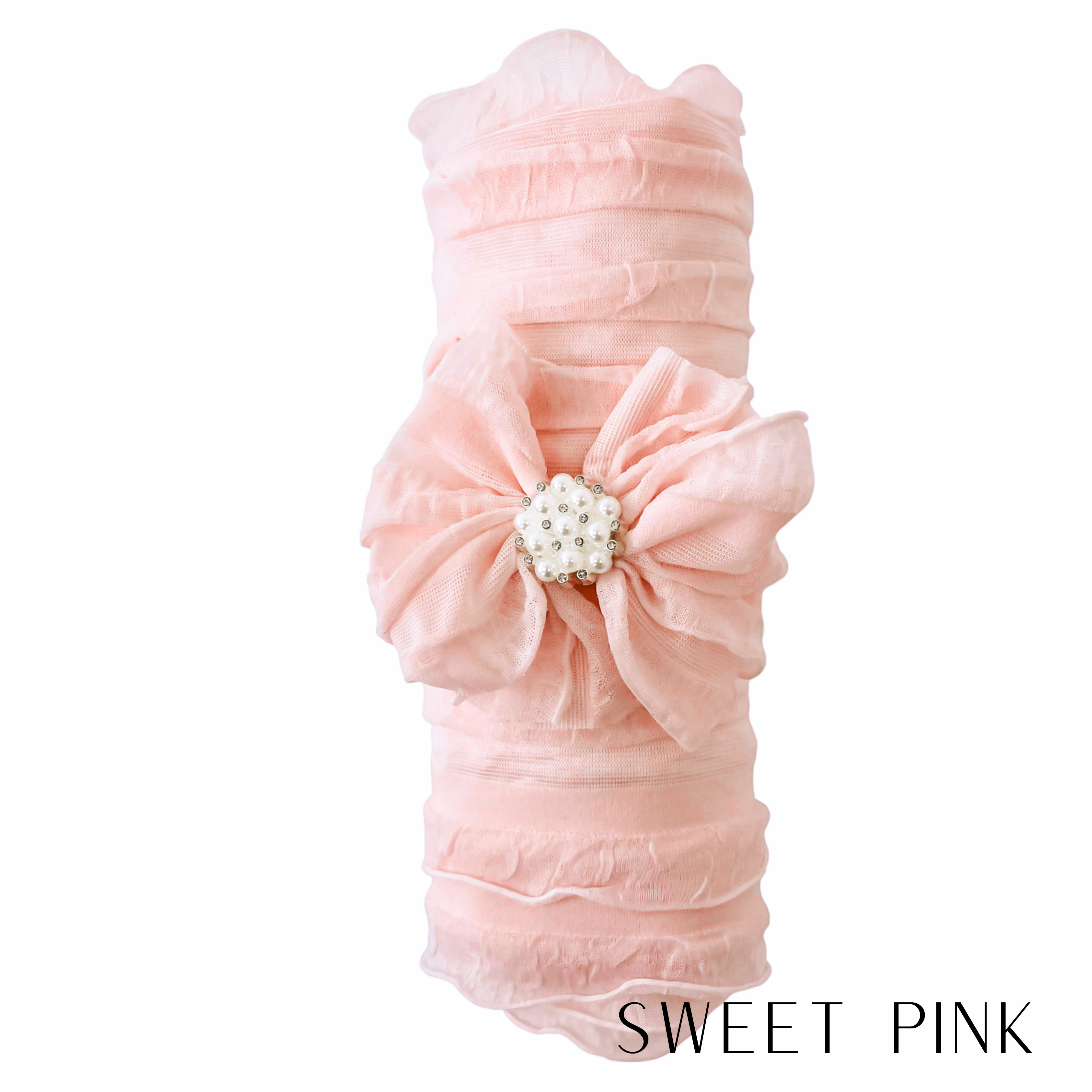 Swaddle Wrap And Skinny Mini Pearl Headband Set