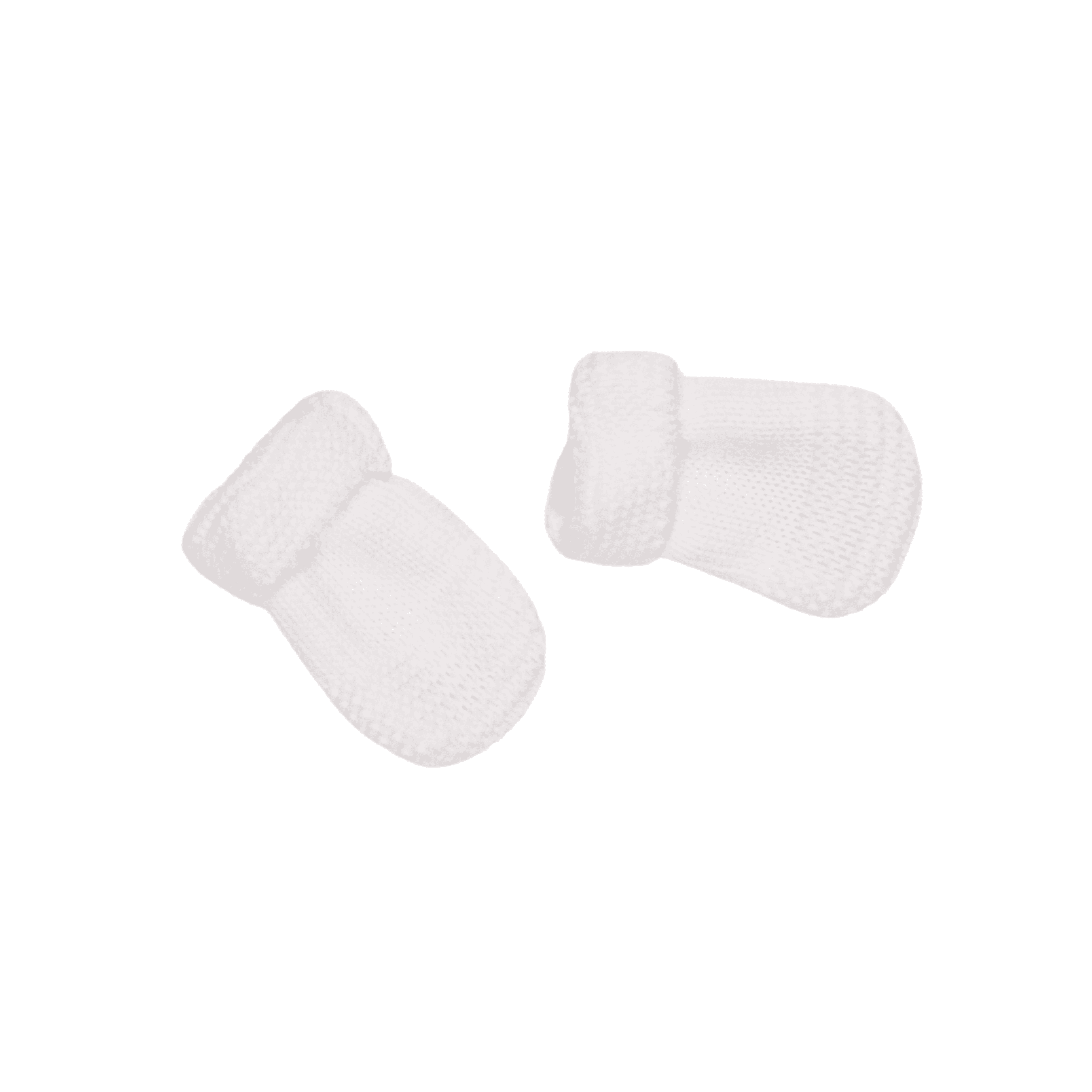 Petit Sweeny | Baby White Organic Cotton Knit Mittens