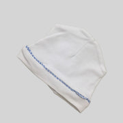 Gingham Trim Hat - Blue