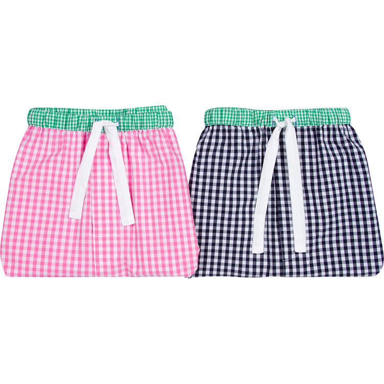 Men's Hepburn Gingham Pink Sleep Shorts