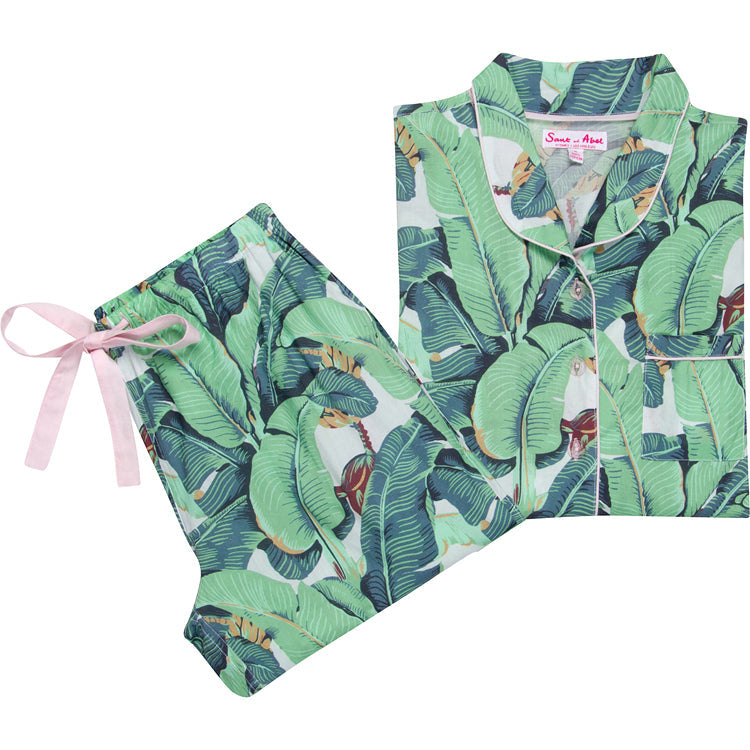 Women's Martinique® Banana Leaf Shirt + Pj Pant Set