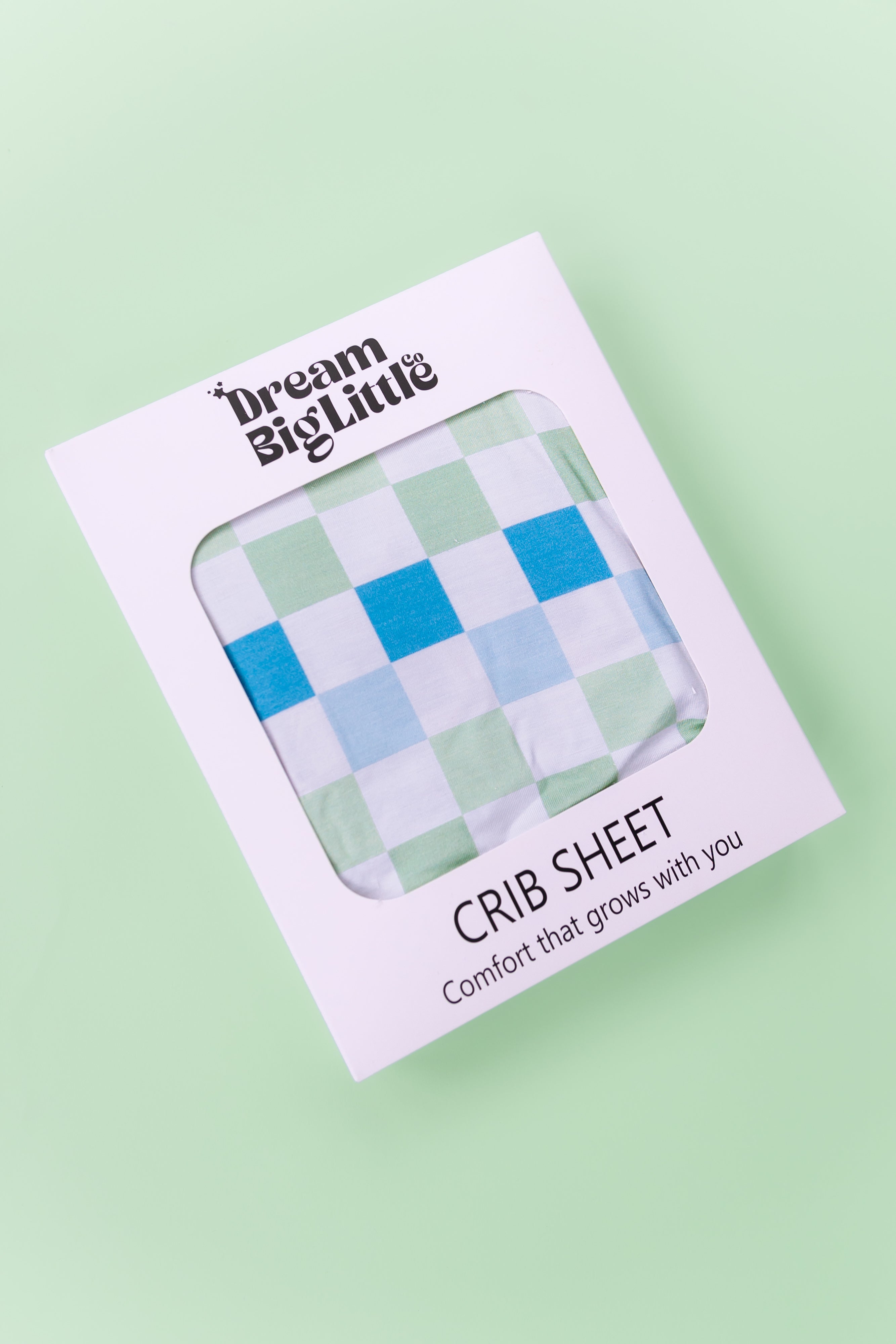 High Tide Checkers Dream Crib Sheet