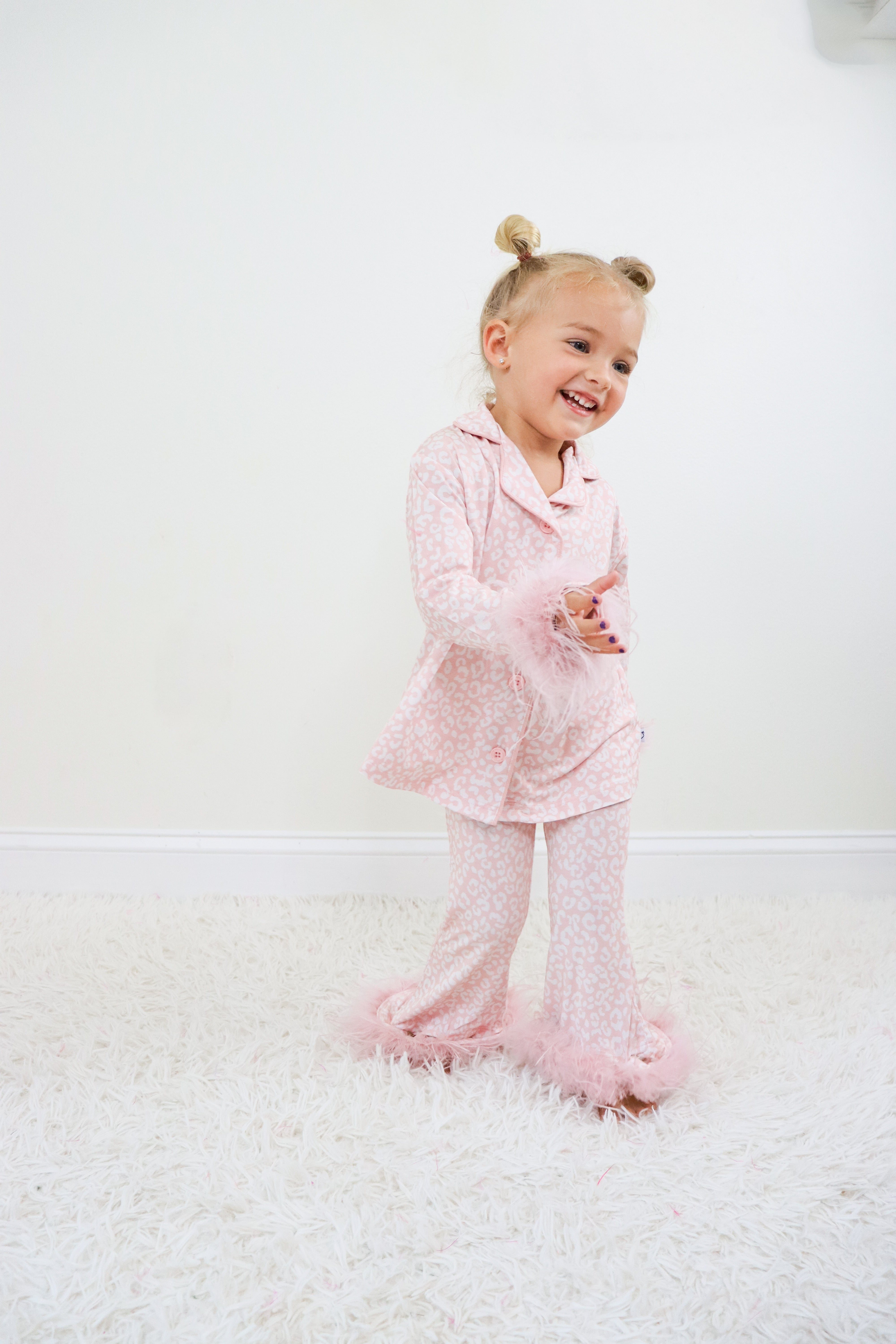 Blushing Leopard Girl’s Flare Feathered Dream Set