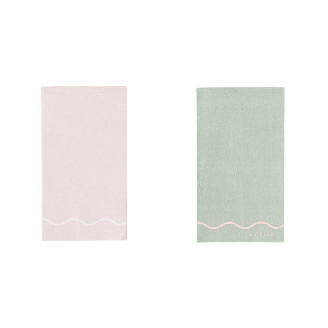 Signature Napkins, Pink & Mint (16)