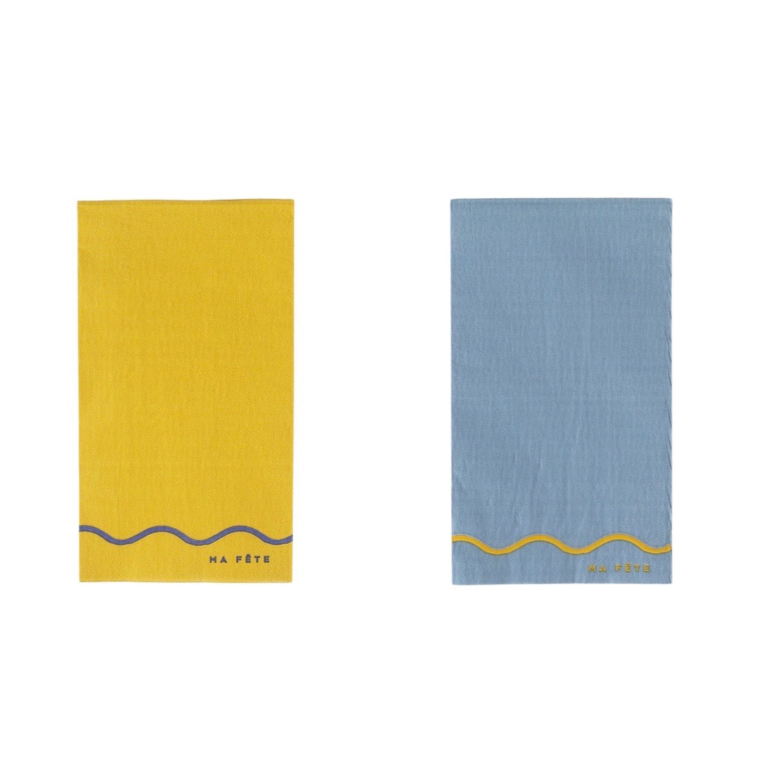 Signature Napkins, Blue & Yellow (16)