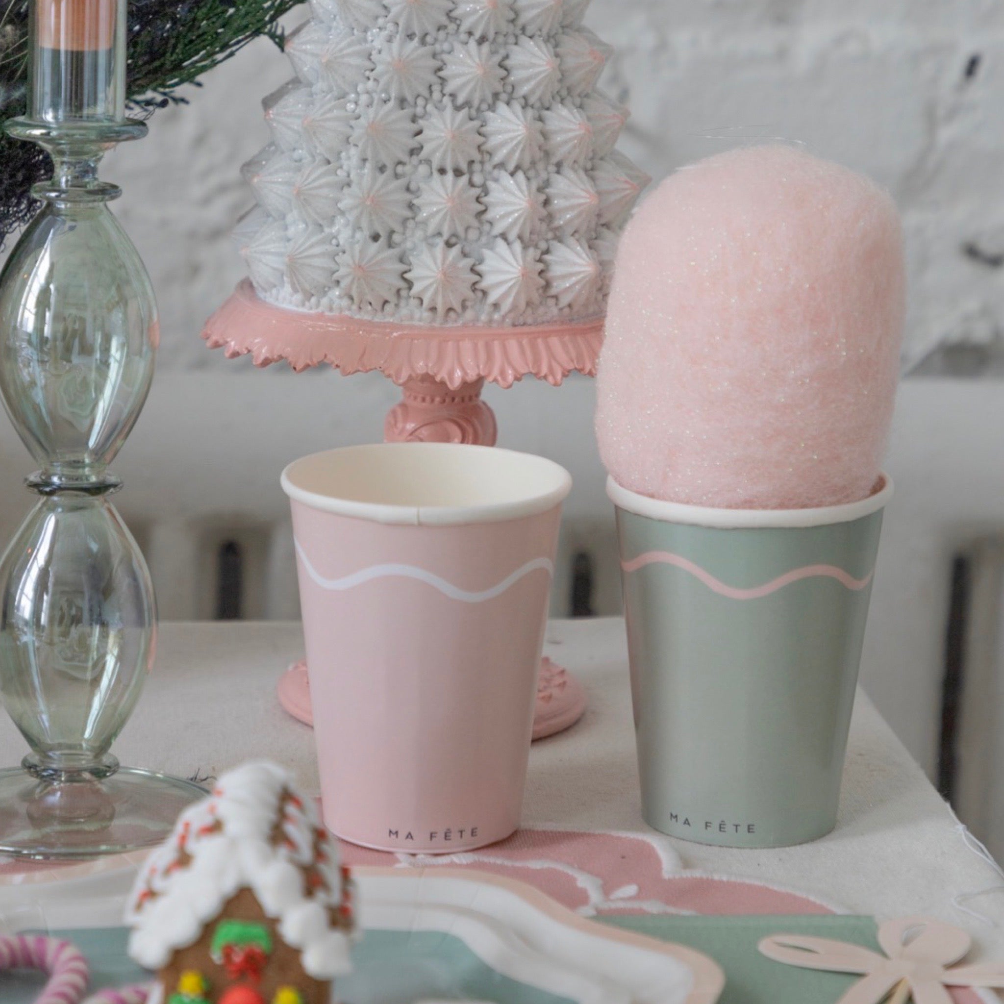 Signature Paper Cups, Pink & Mint (8)