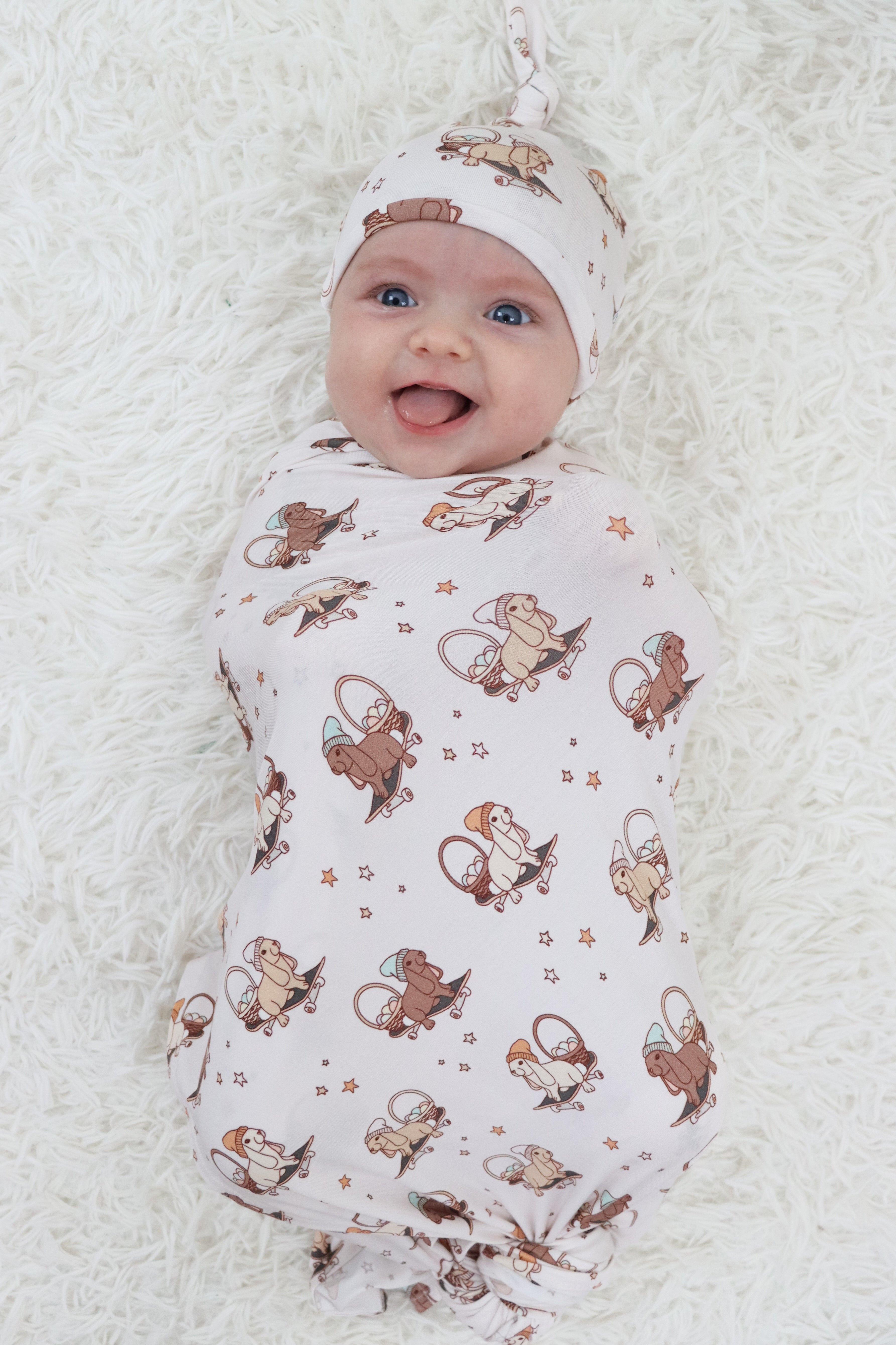 Skating Egg Hunt Dream Swaddle & Beanie