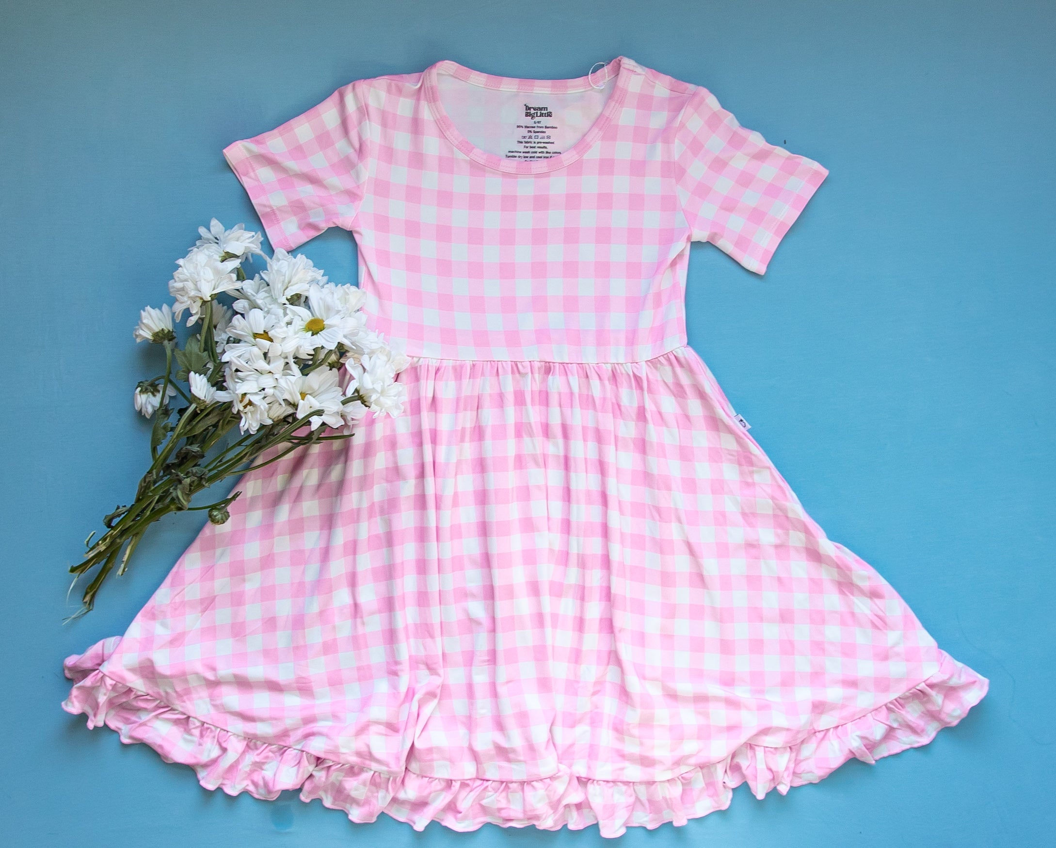 Taffy Pink Gingham Dream Ruffle Dress