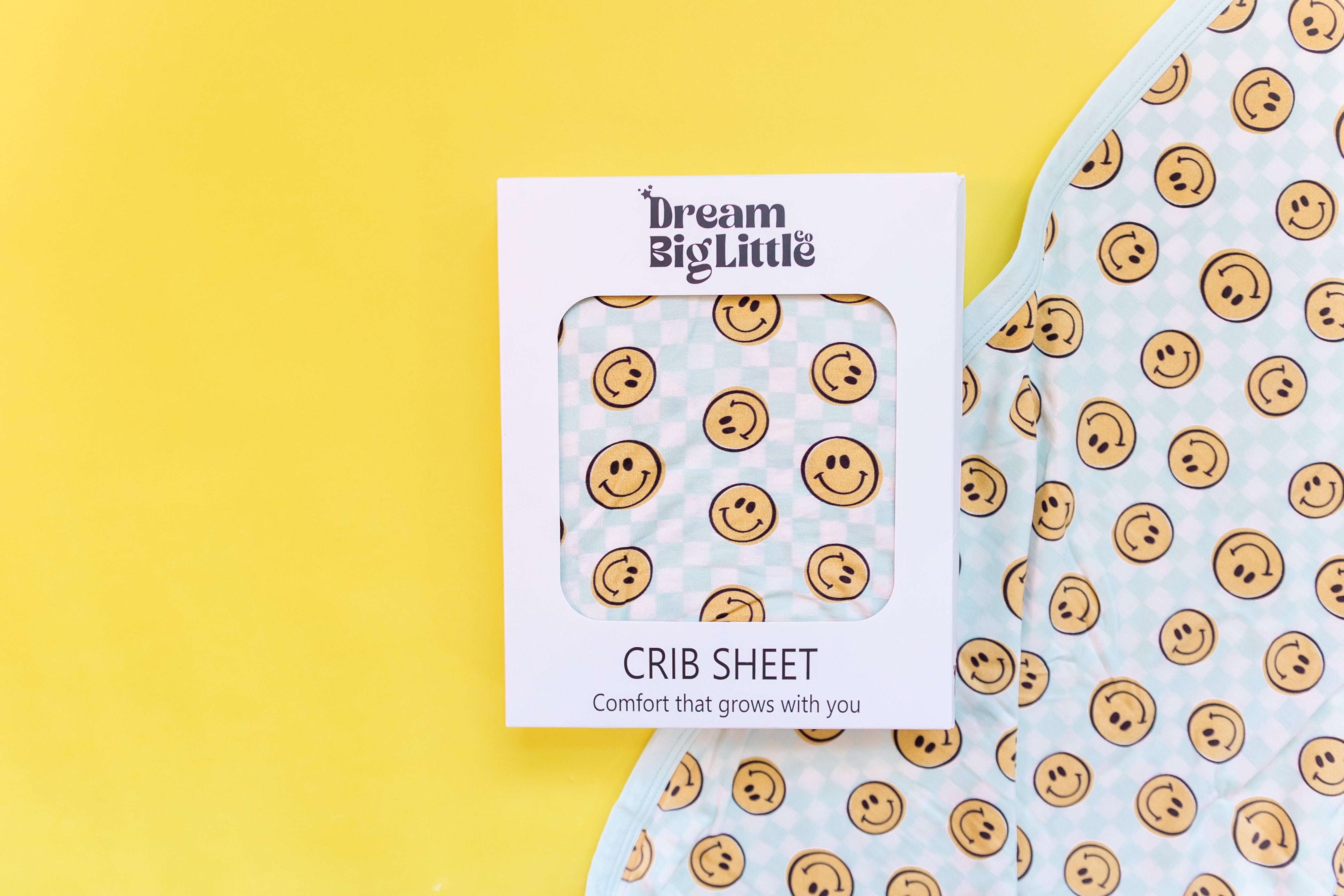 Be Happy Checkers Dream Crib Sheet