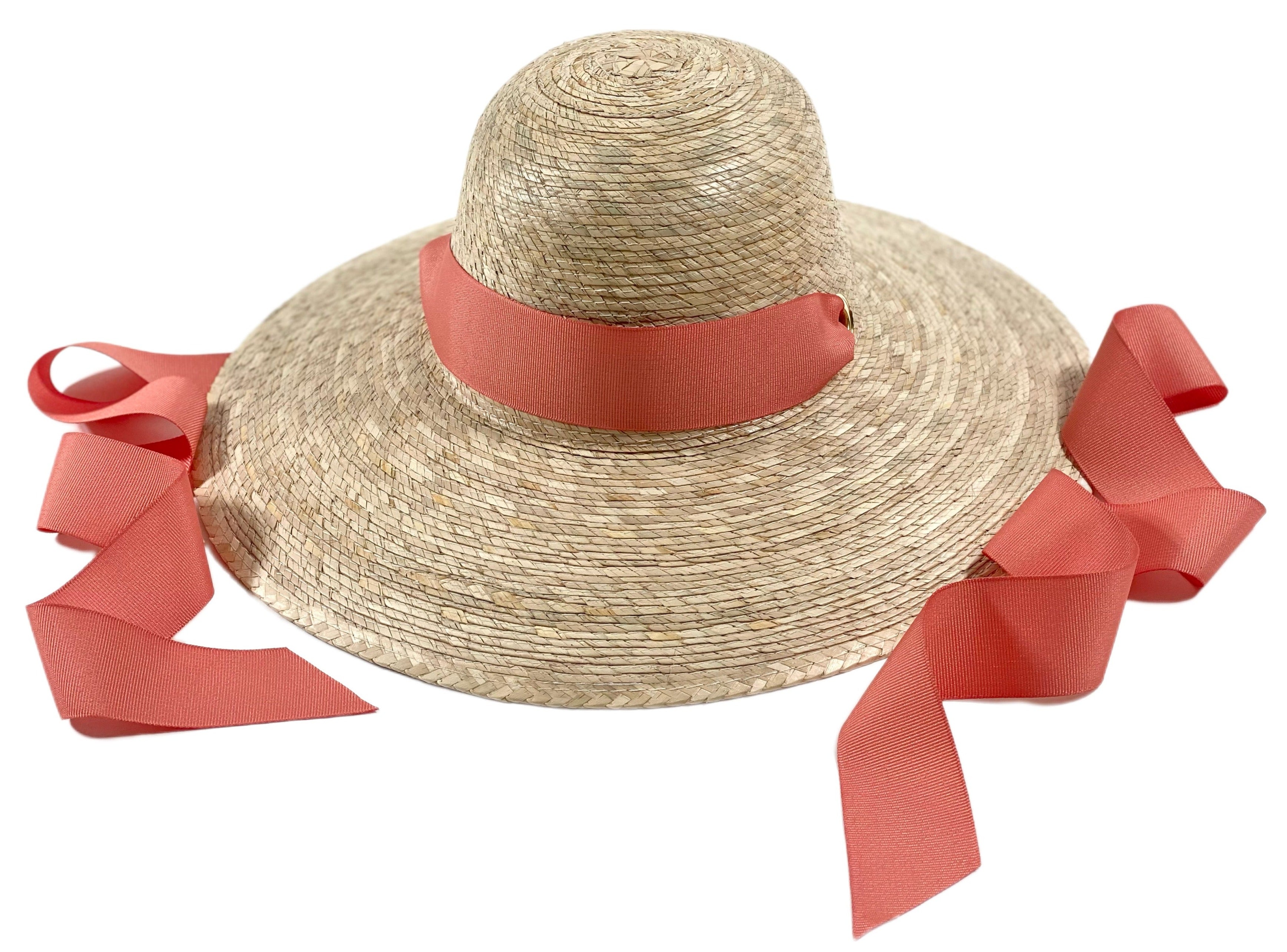 Buttercup Little Girl’s Hat - Peachy Pink Grosgrain