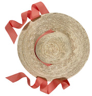 Buttercup Little Girl’s Hat - Peachy Pink Grosgrain