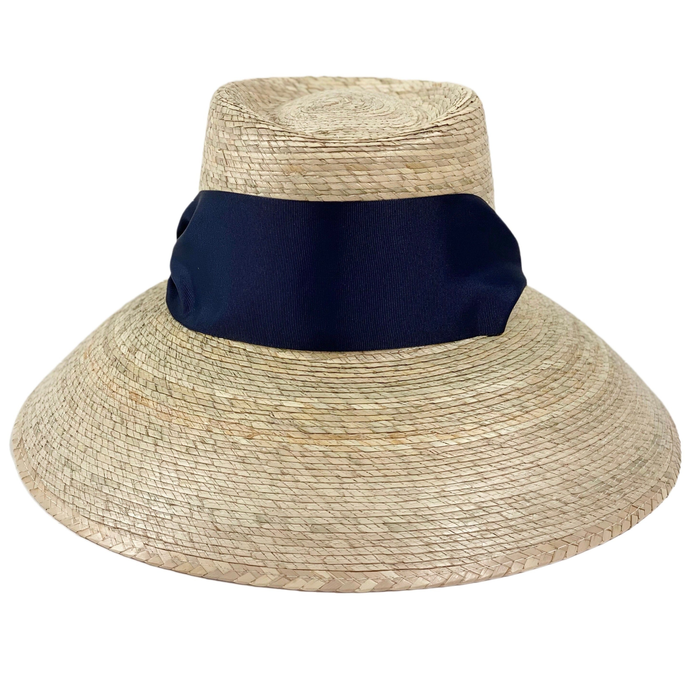 Wildflower Sun Hat - Navy Wide & Short Grosgrain Ribbon