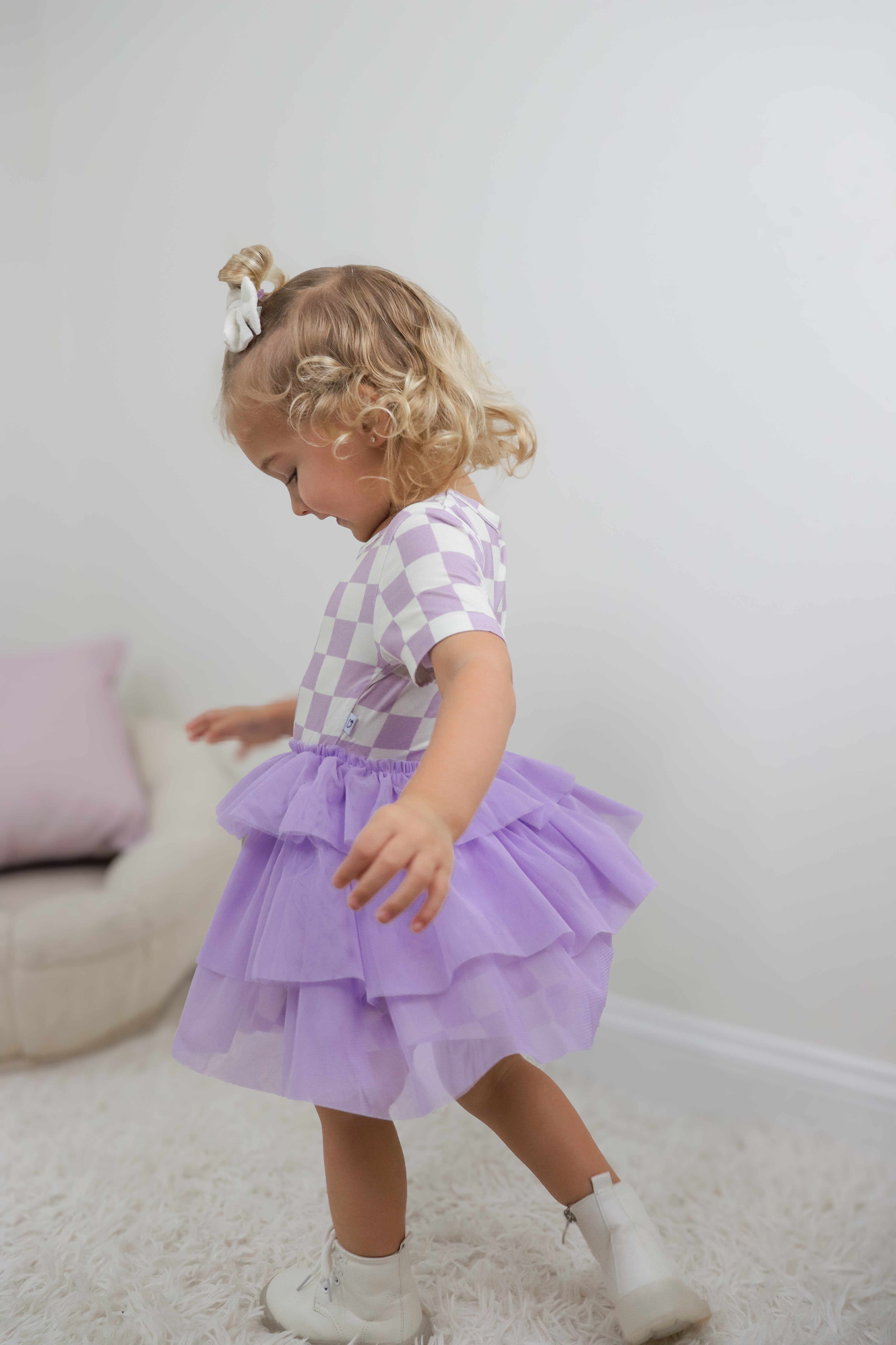 Periwinkle Checks Dream Tutu Dress