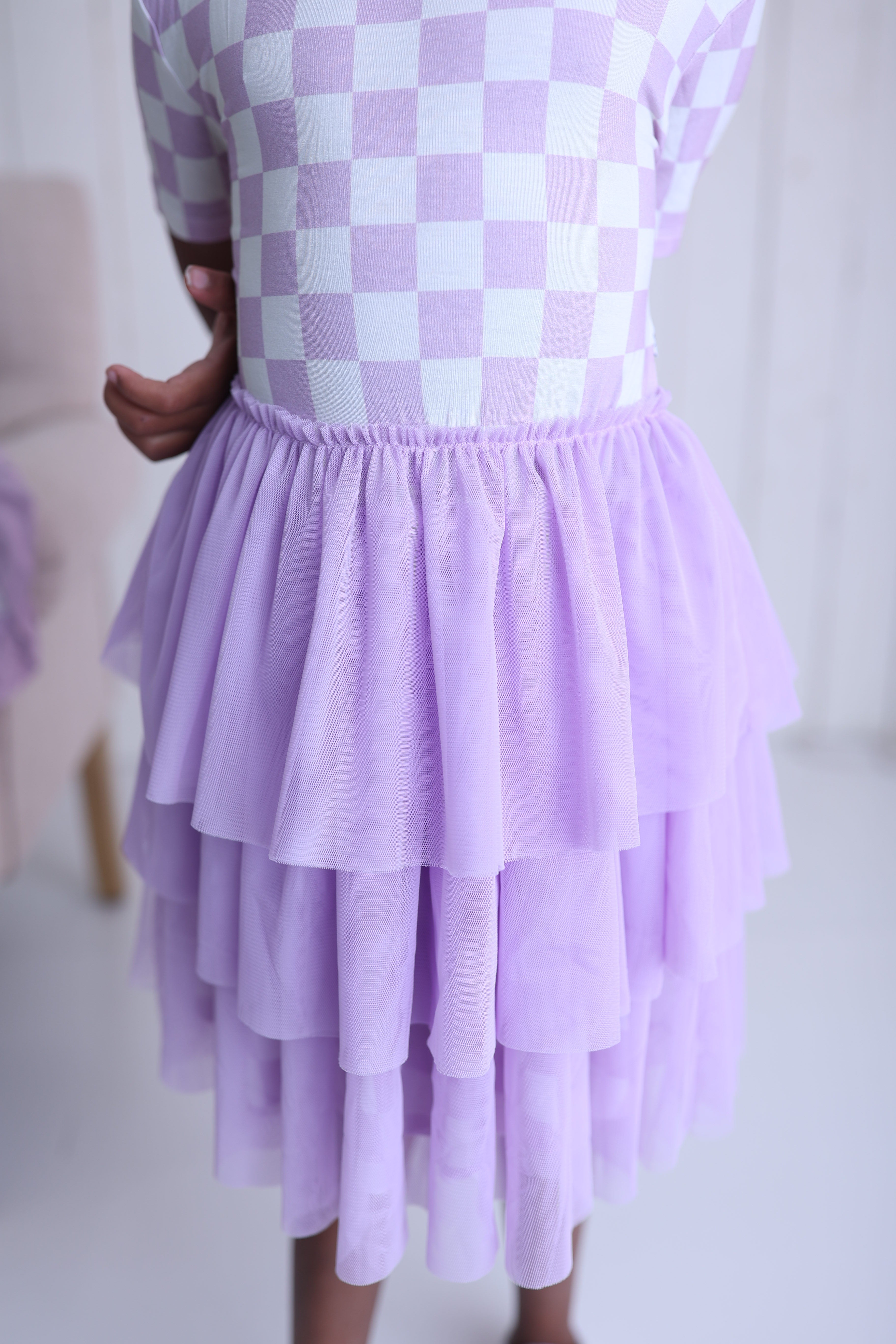 Periwinkle Checks Dream Tutu Dress