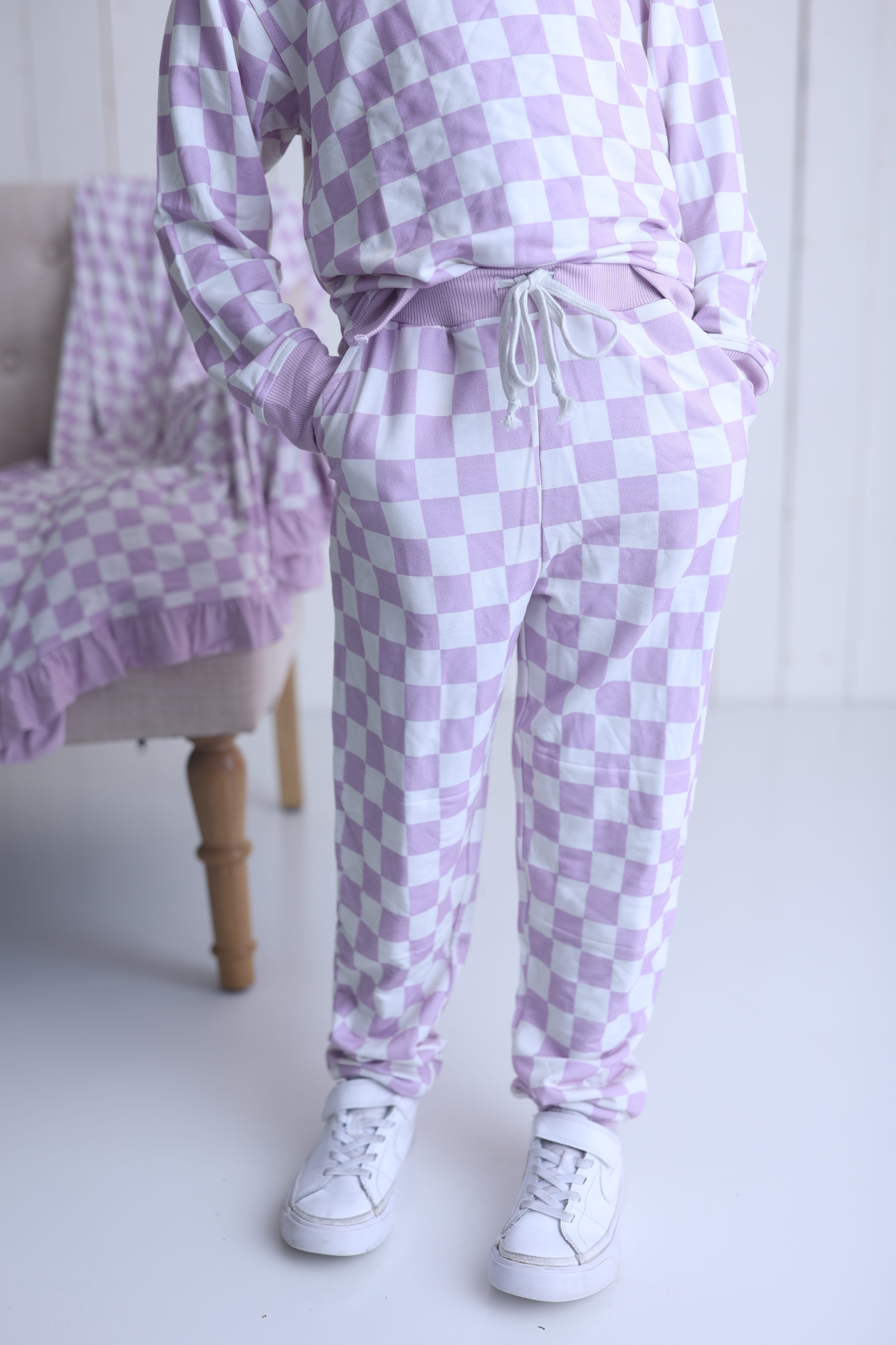 Periwinkle Checkers Dream Jogger