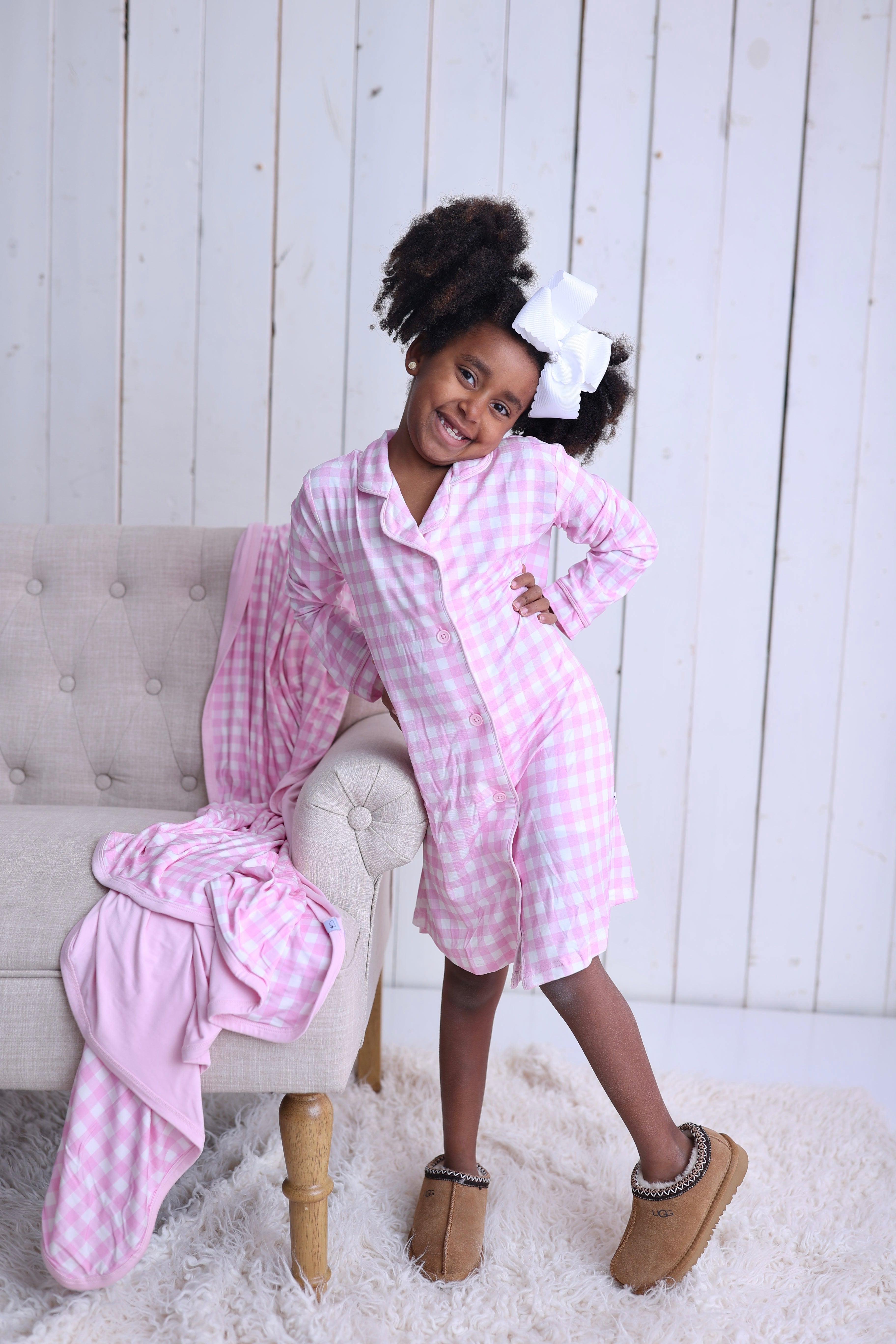 Taffy Pink Gingham Girl's Dream Gown