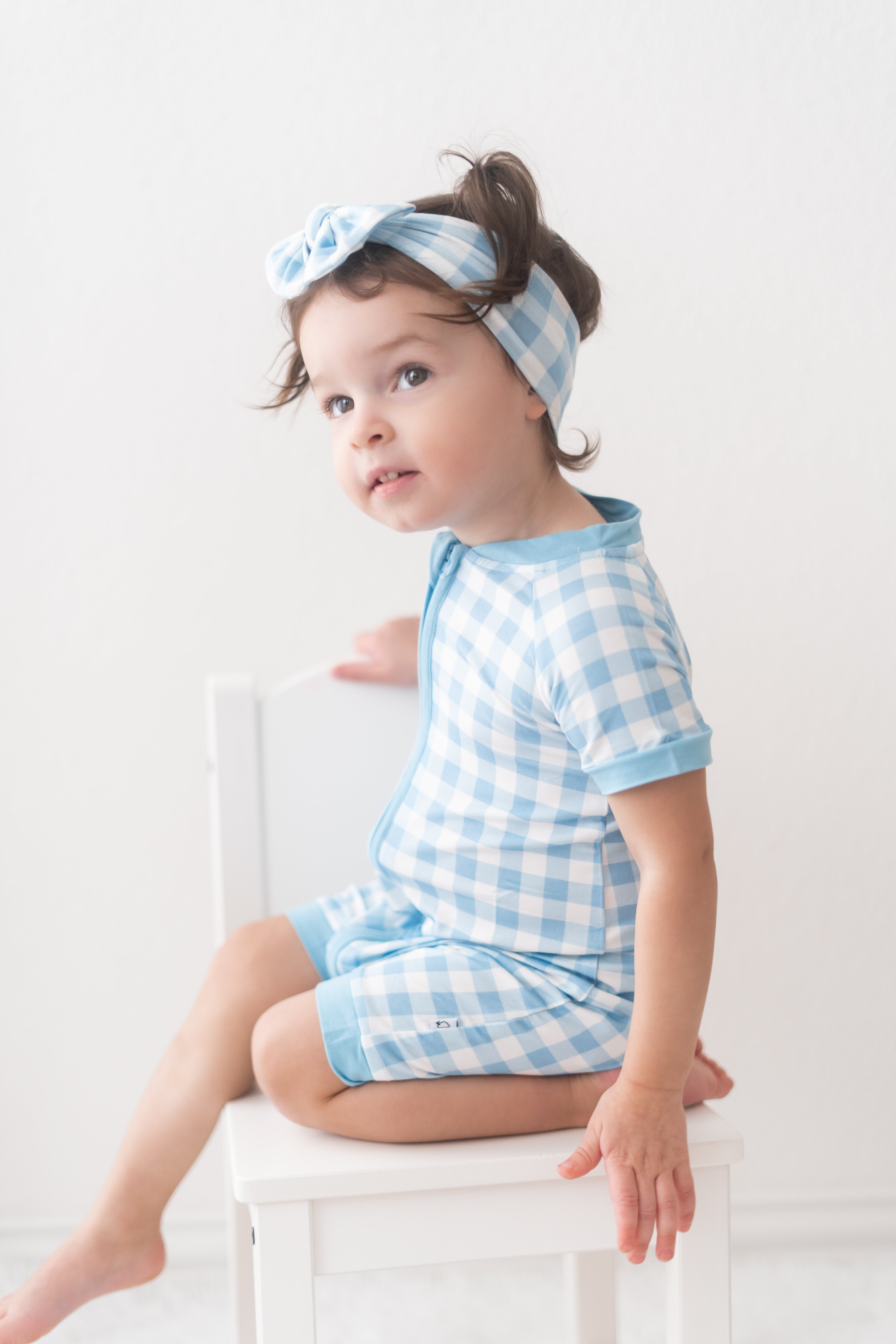 Sky Blue Gingham Dream Shortie