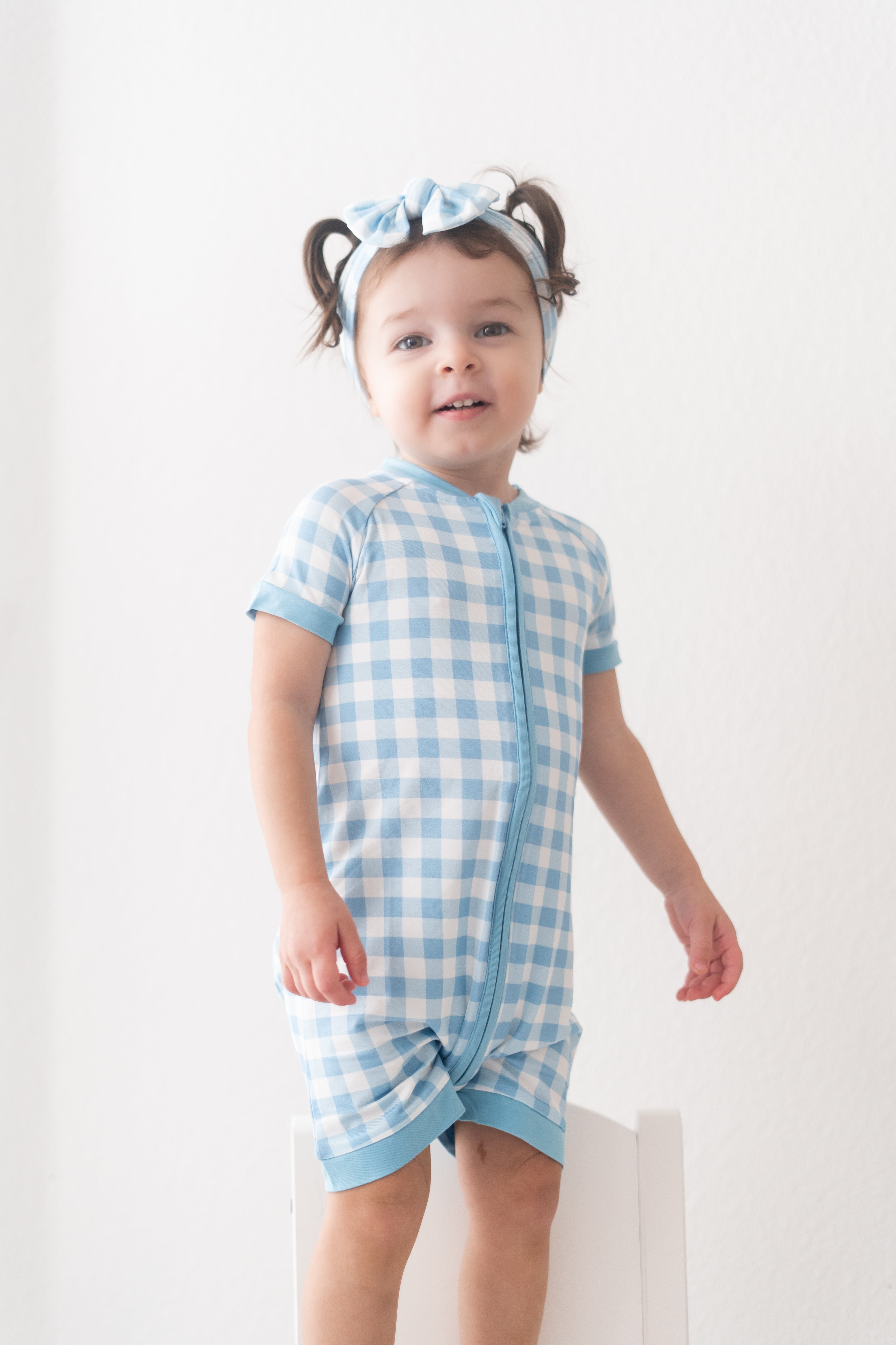 Sky Blue Gingham Dream Shortie