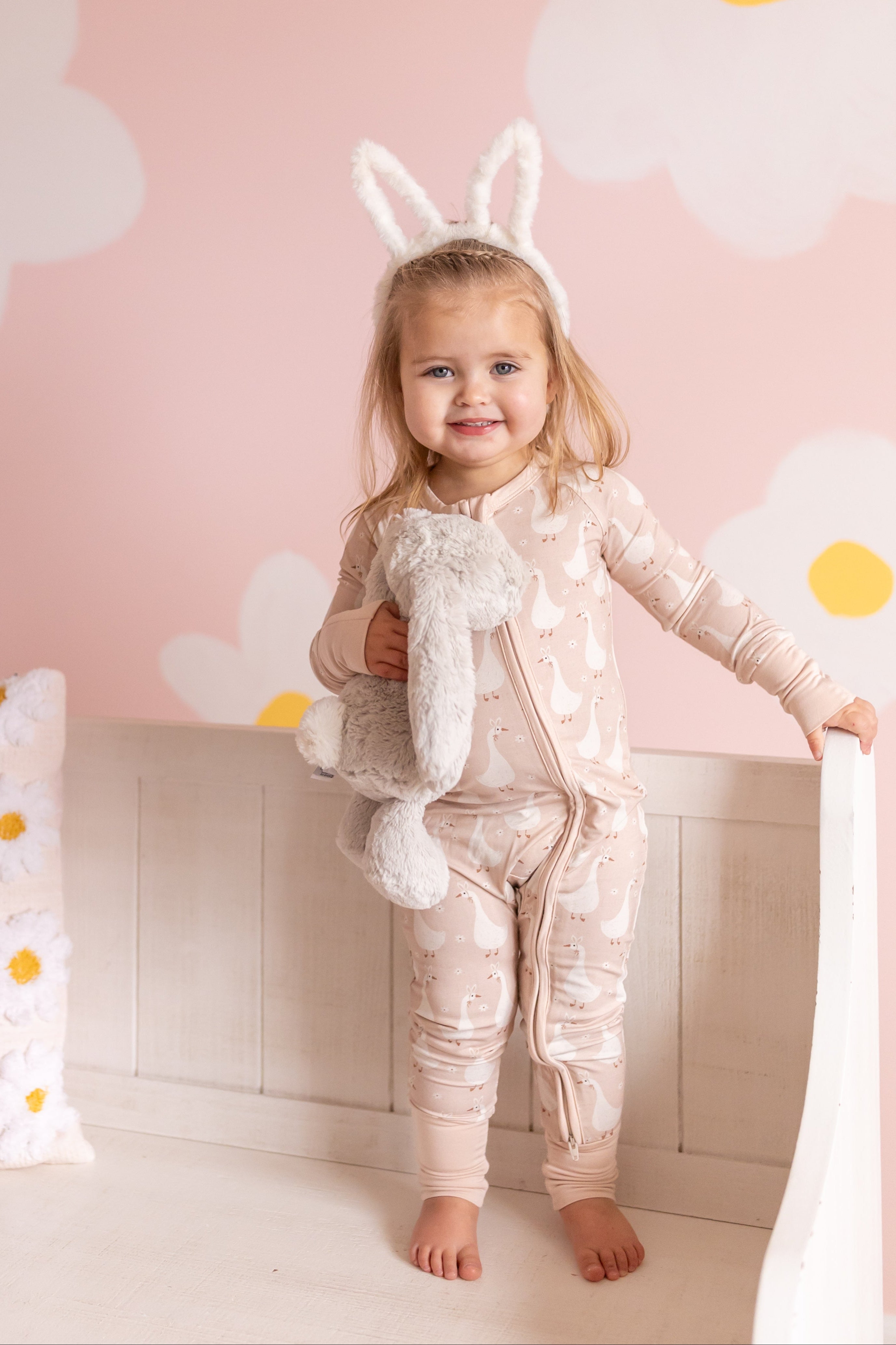 Silly Goose On The Loose Bamboo Zippy Romper