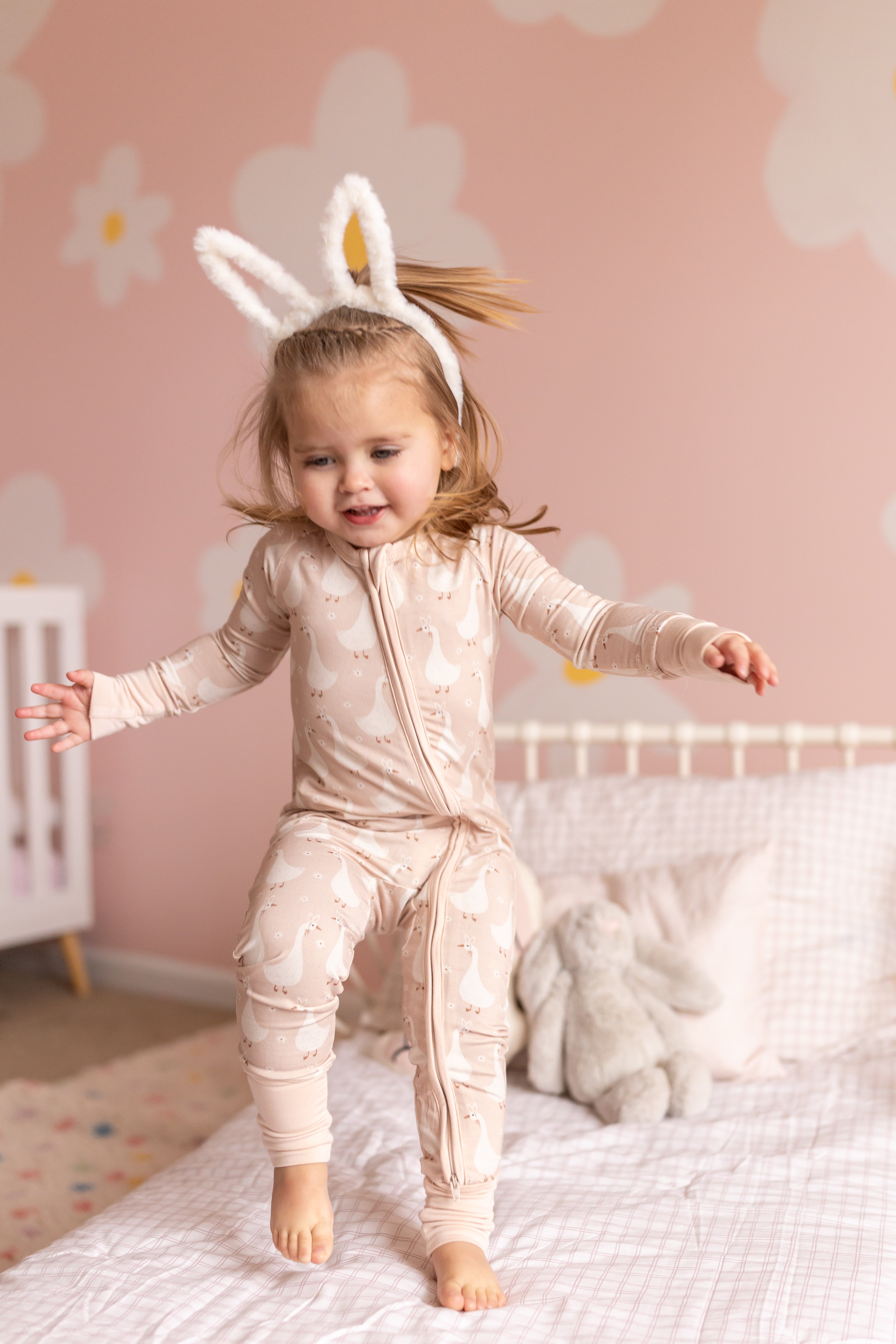Silly Goose On The Loose Bamboo Zippy Romper