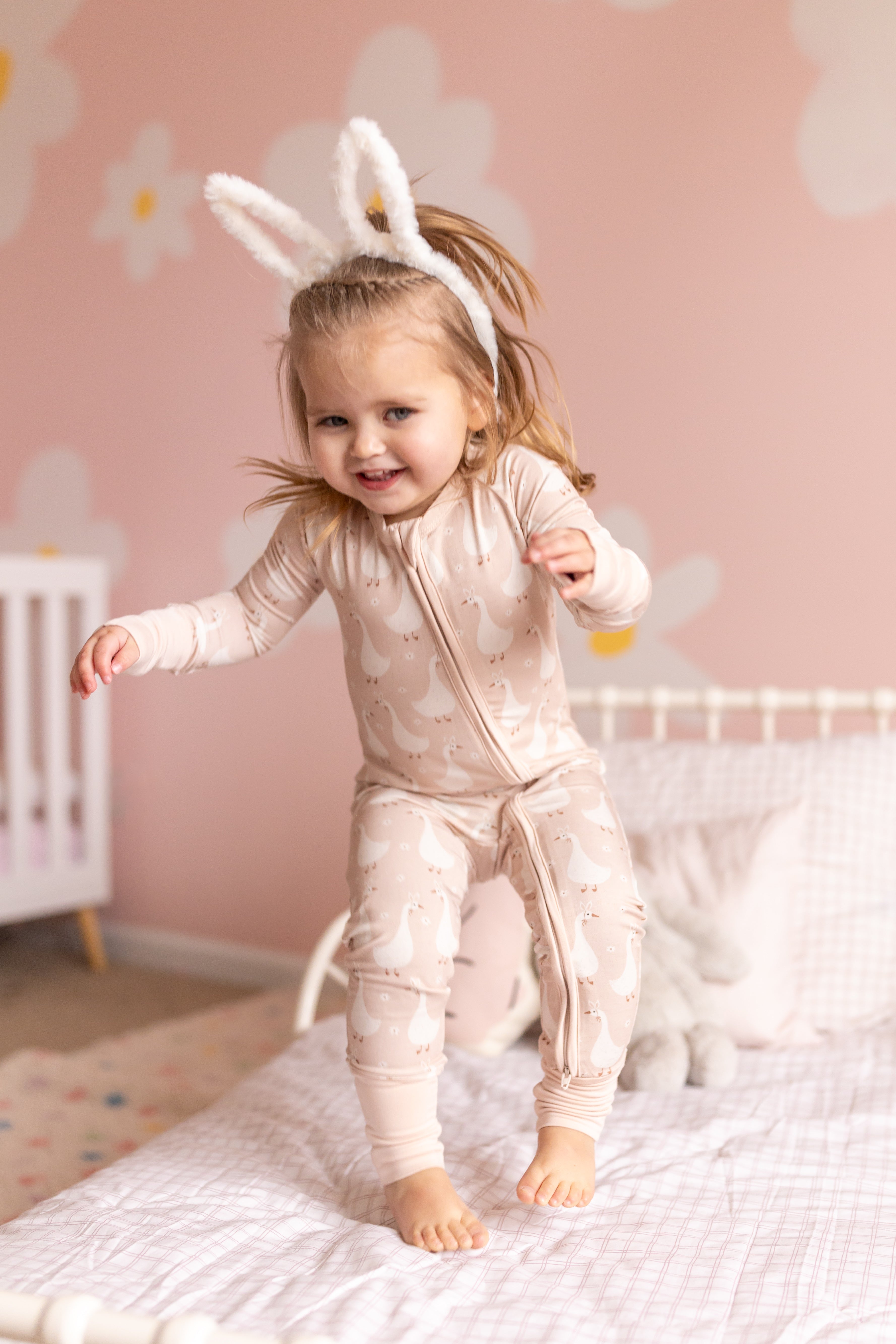 Silly Goose On The Loose Bamboo Zippy Romper
