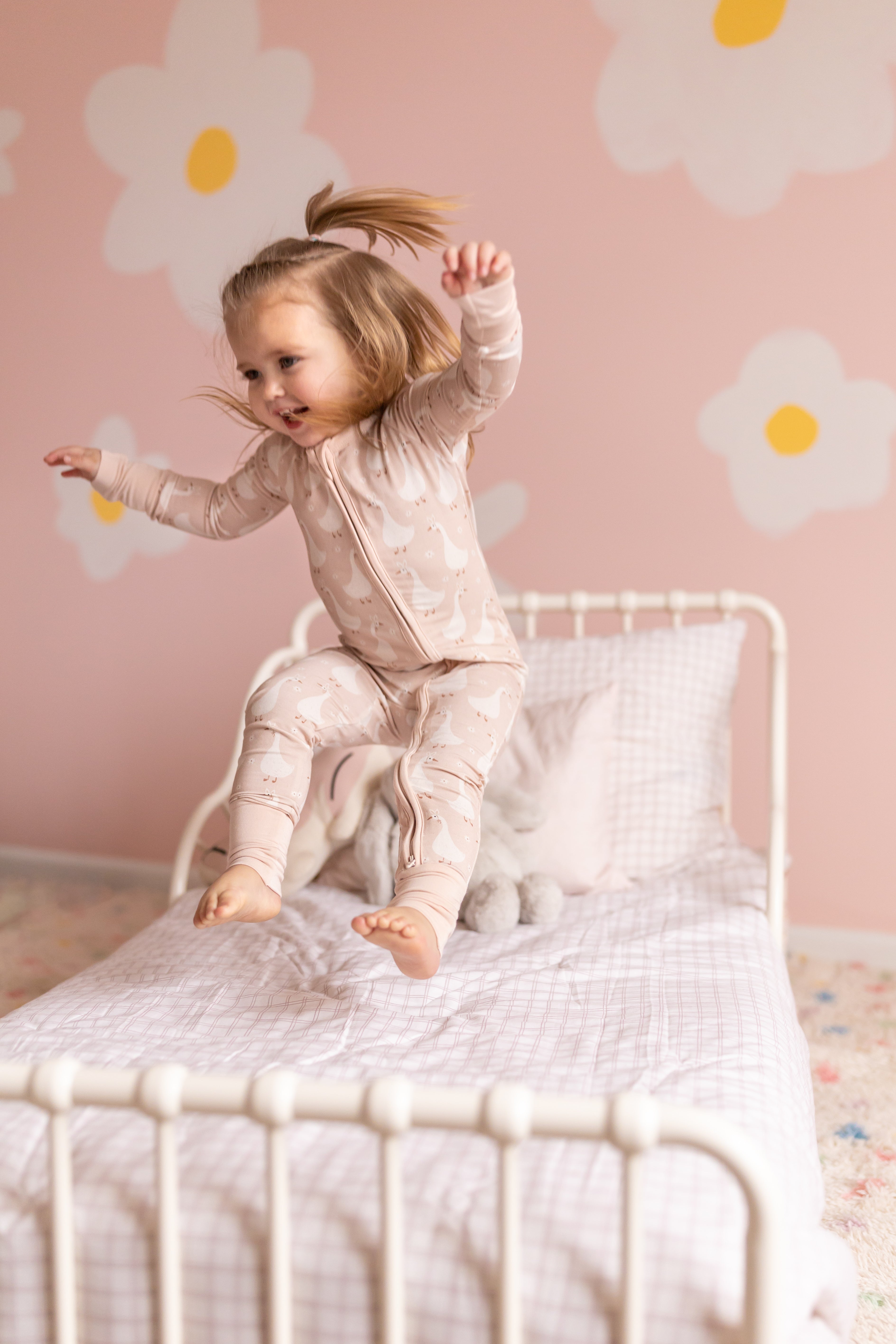 Silly Goose On The Loose Bamboo Zippy Romper