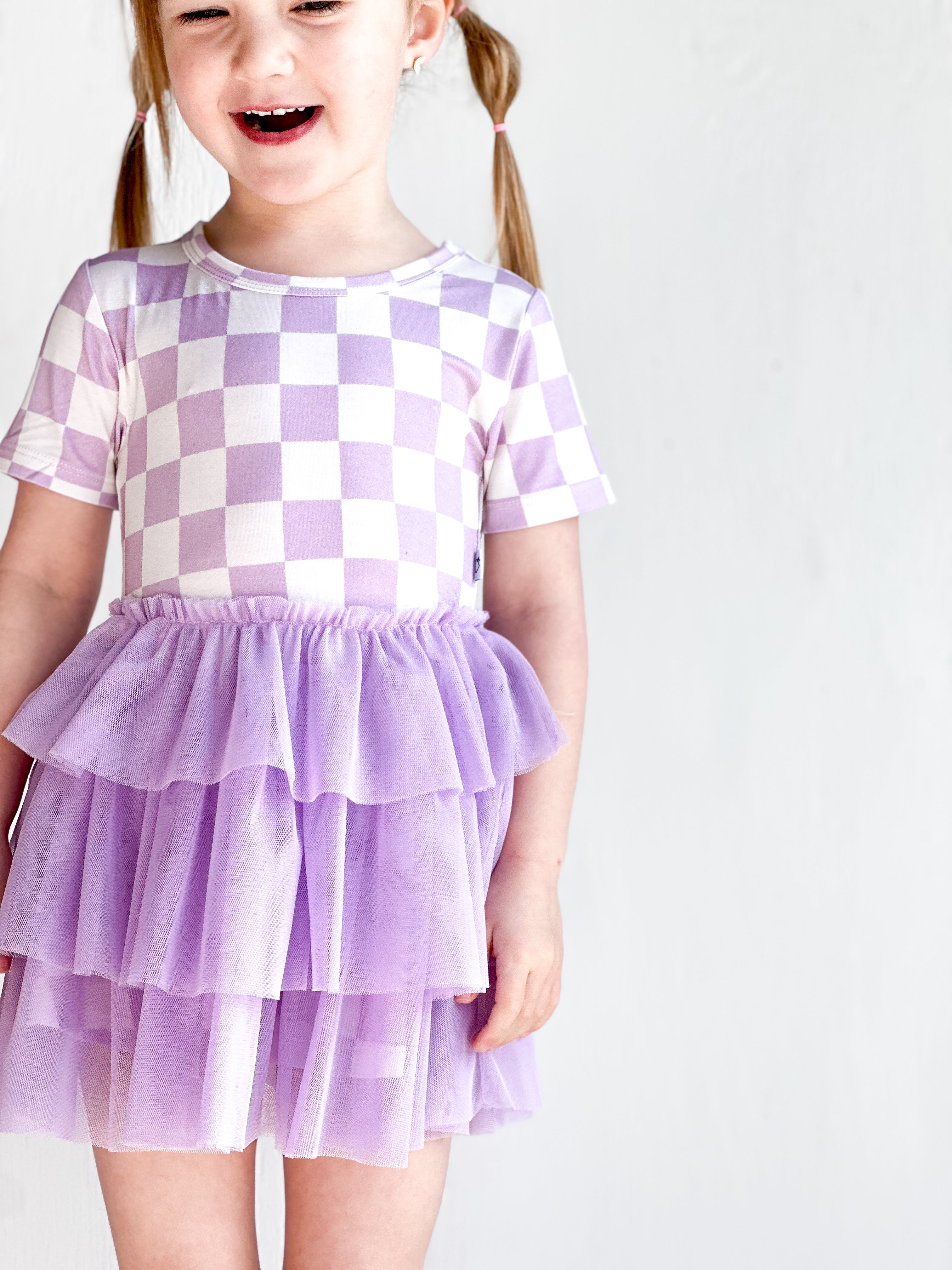 Periwinkle Checks Dream Tutu Dress