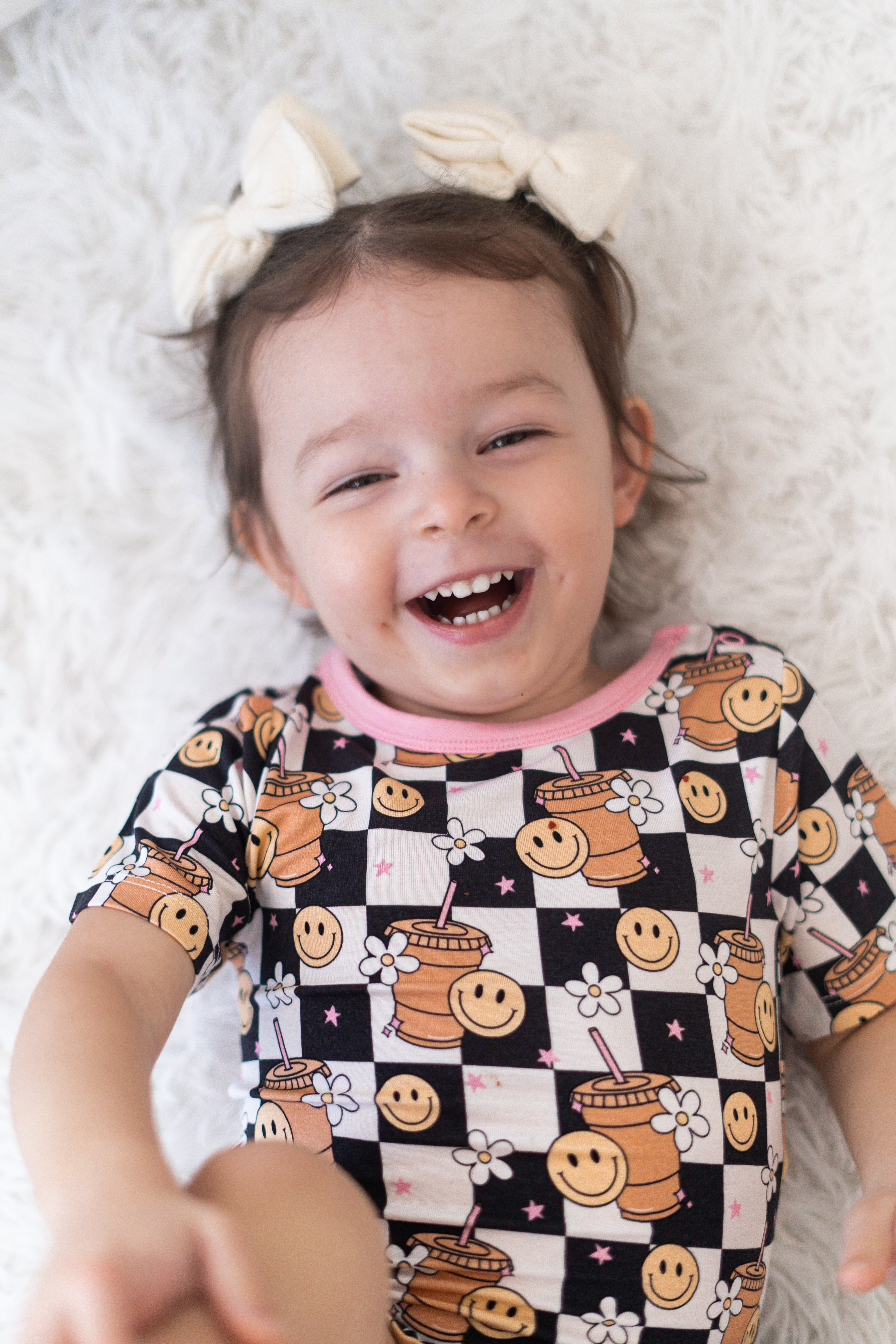 Smiley Cup Of Checkers Dream Bodysuit Dress