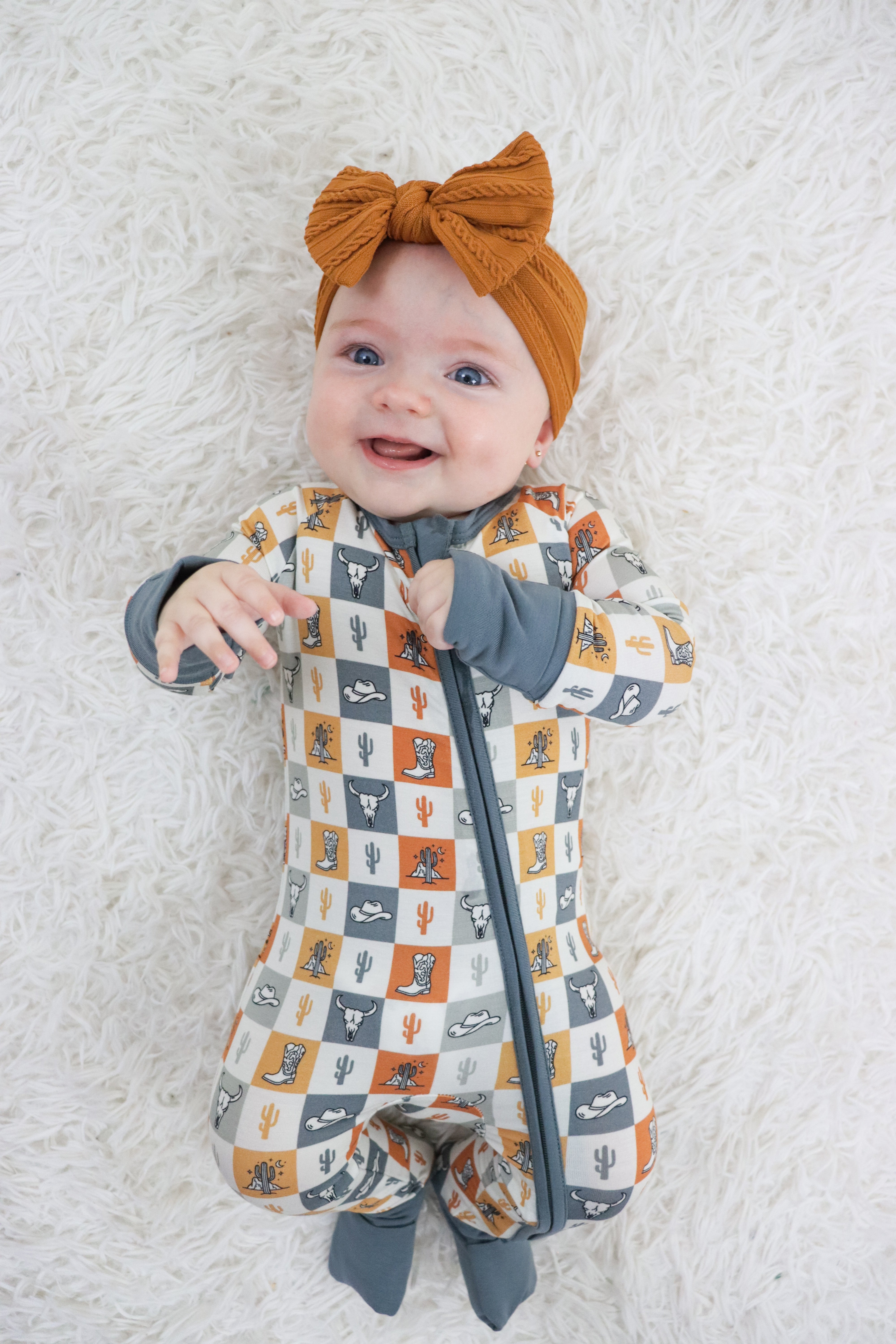 Wild West Checkers Dream Romper