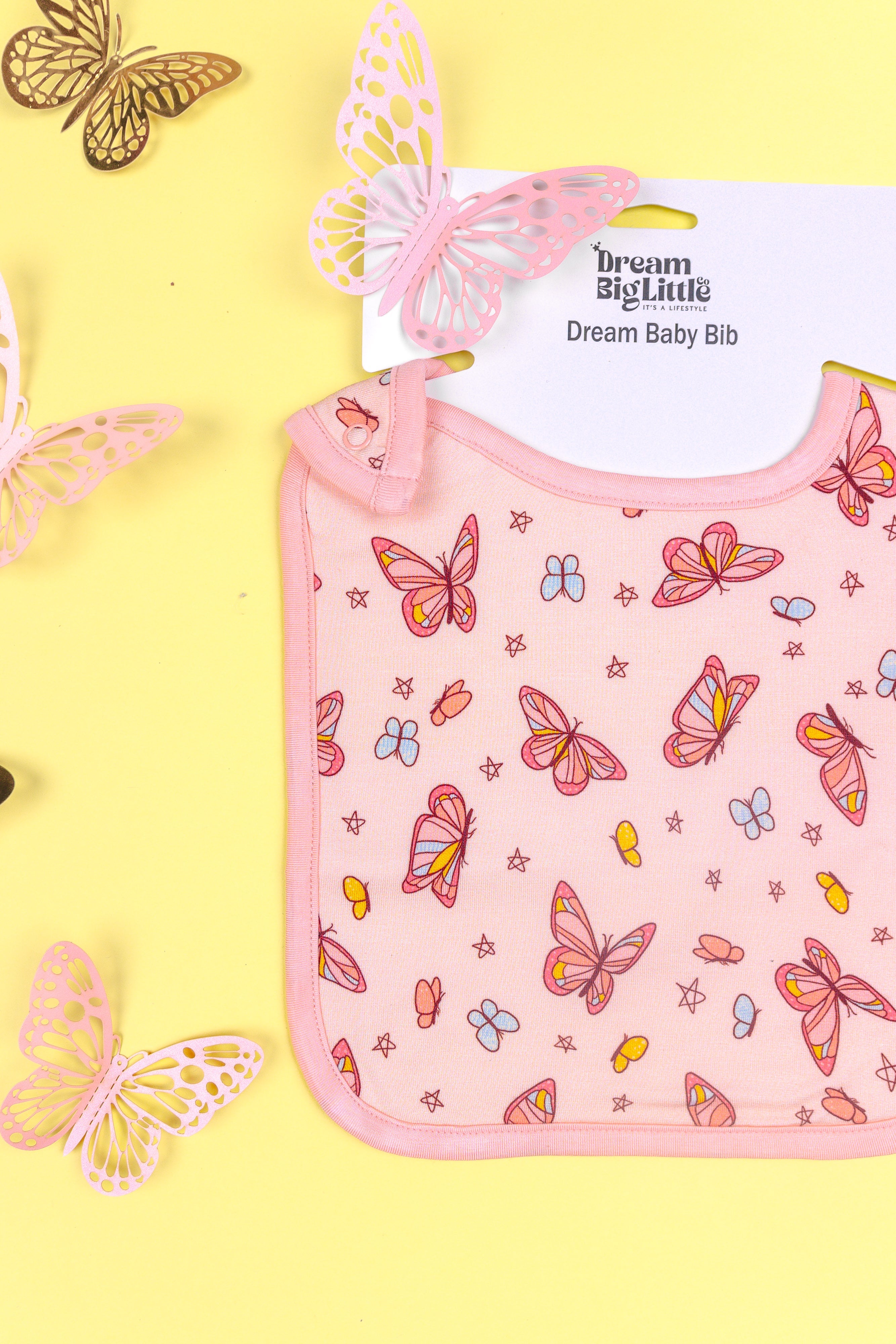 Chasing Butterflies Dream Baby Bib