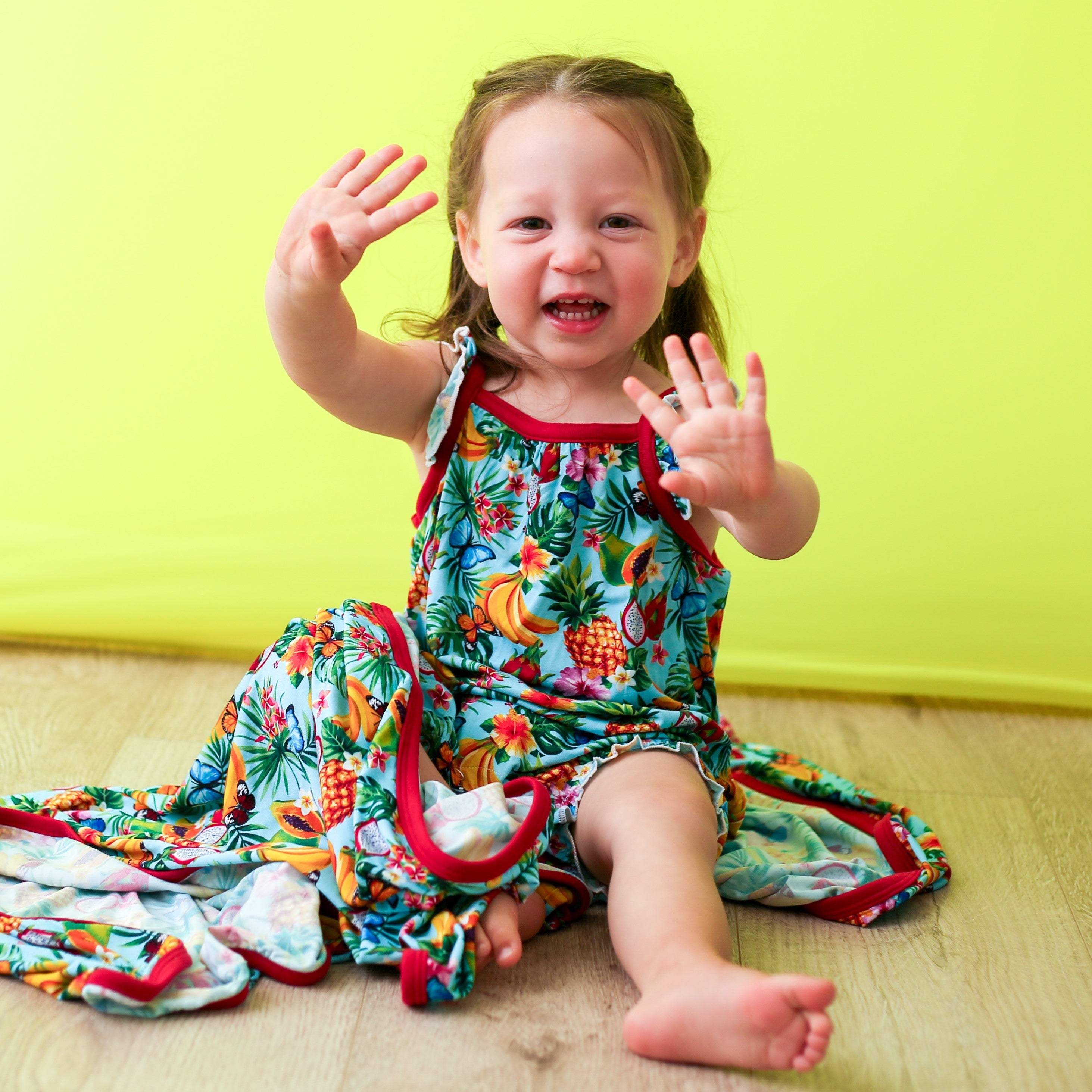 Tropical Fruit Bubble Romper