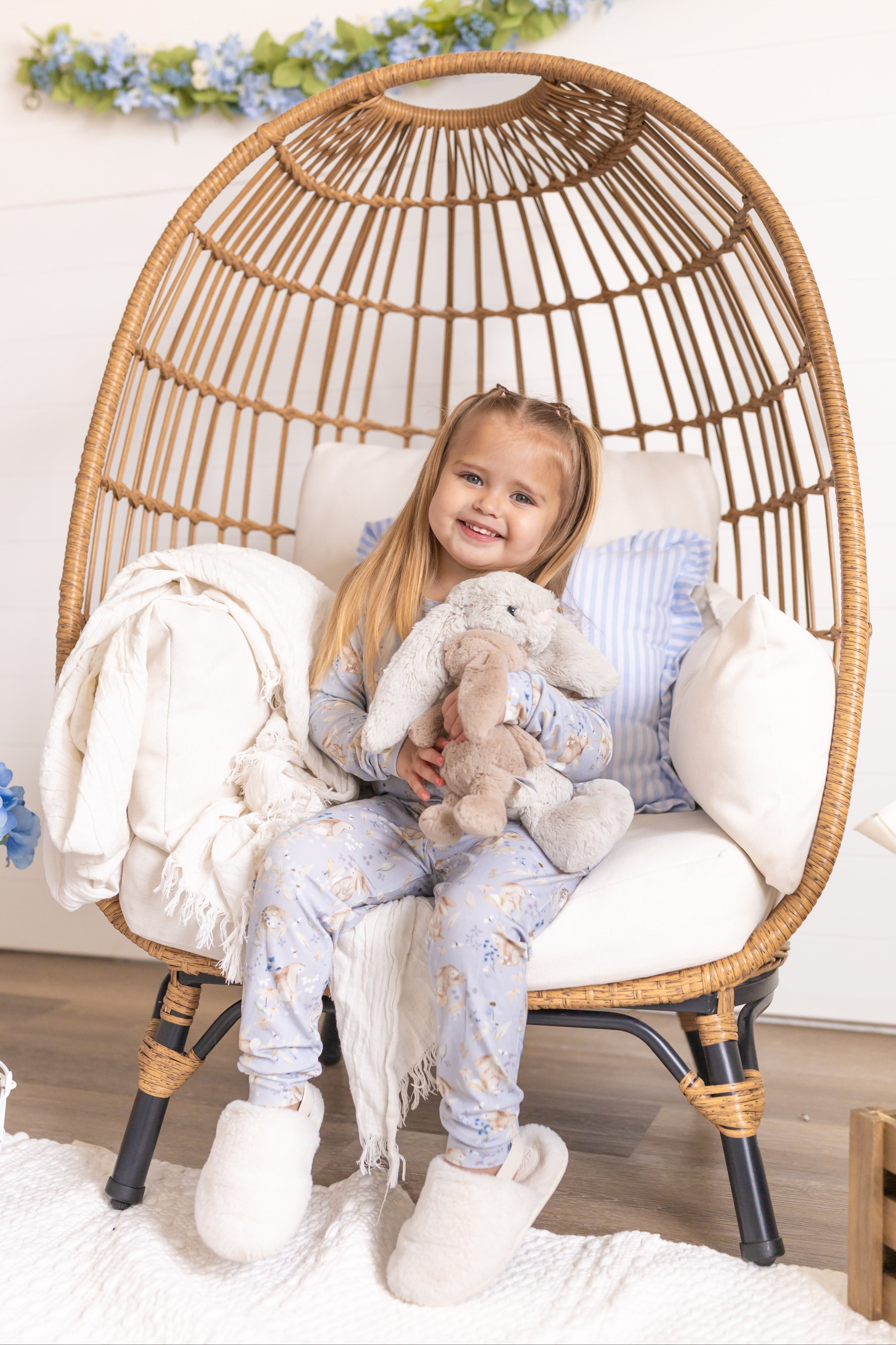 Bunny Blossoms 2pc Bamboo Pajama Set