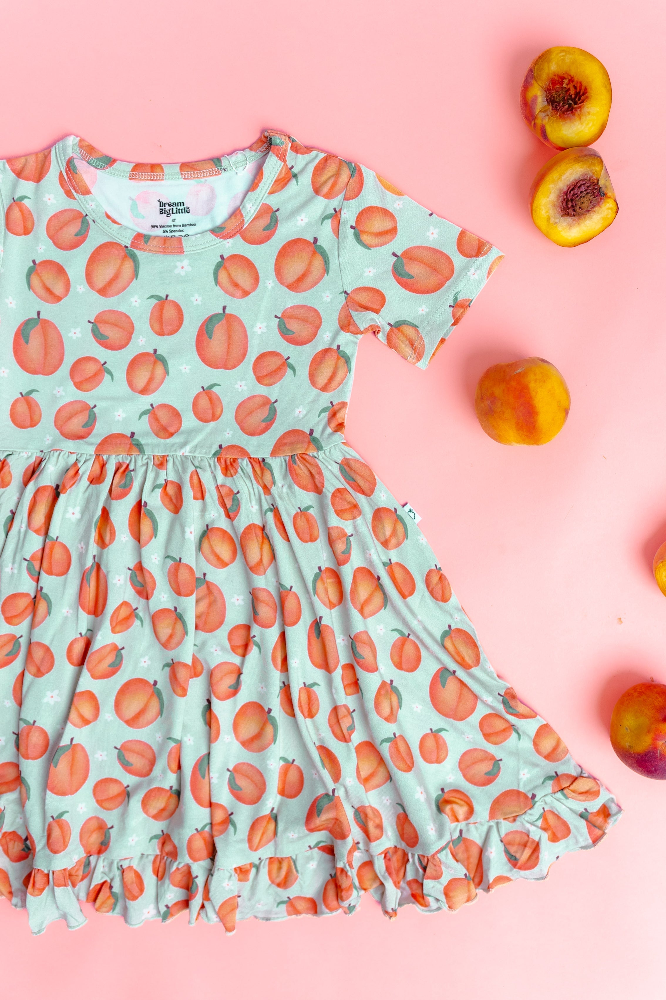 Peachy-keen Dream Ruffle Dress
