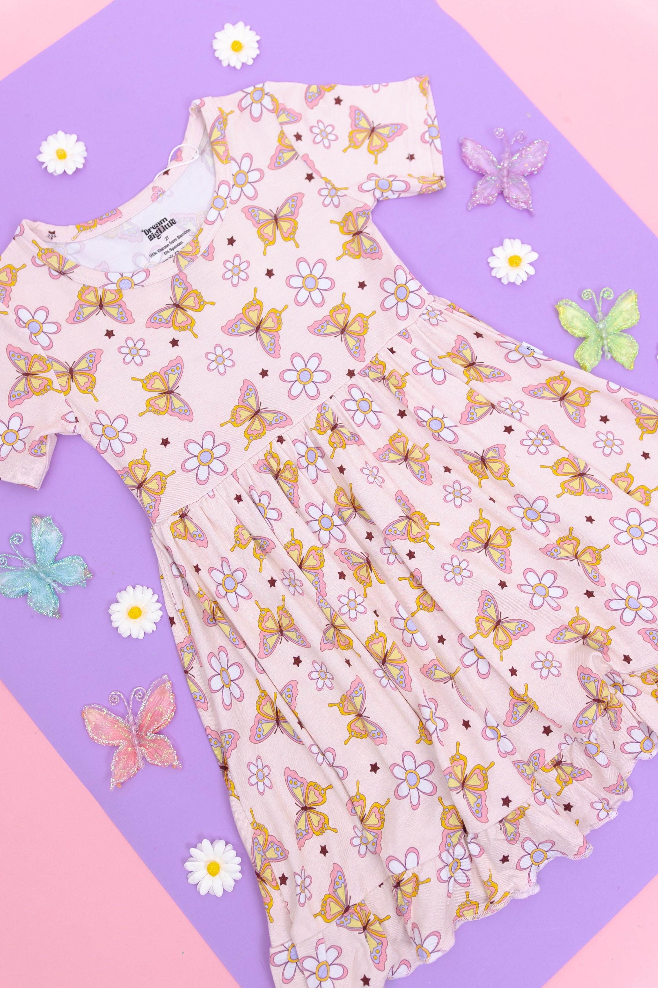 Blossomin' Butterfly Dream Ruffle Dress