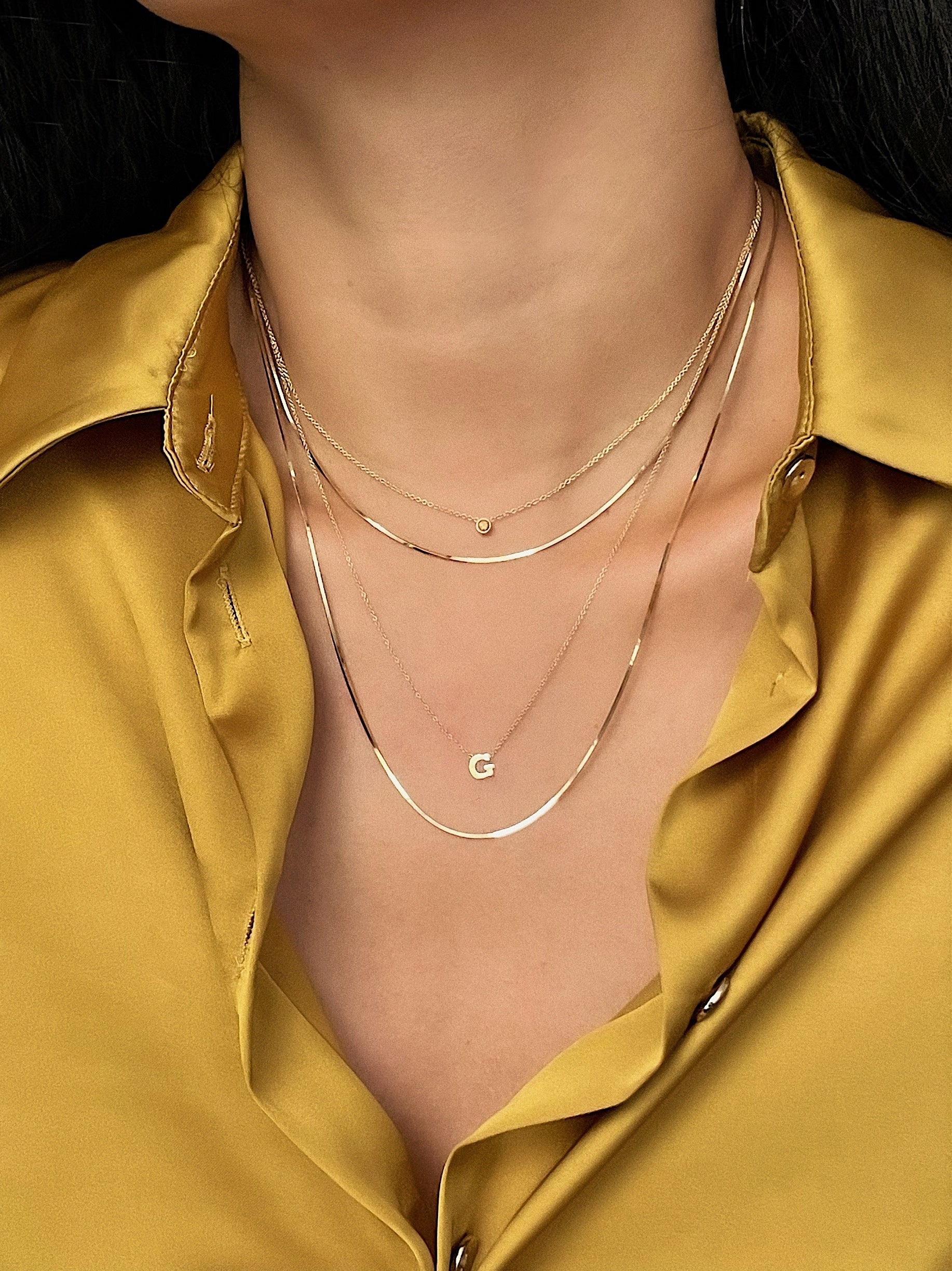 14k Gold Snake Chain Necklace