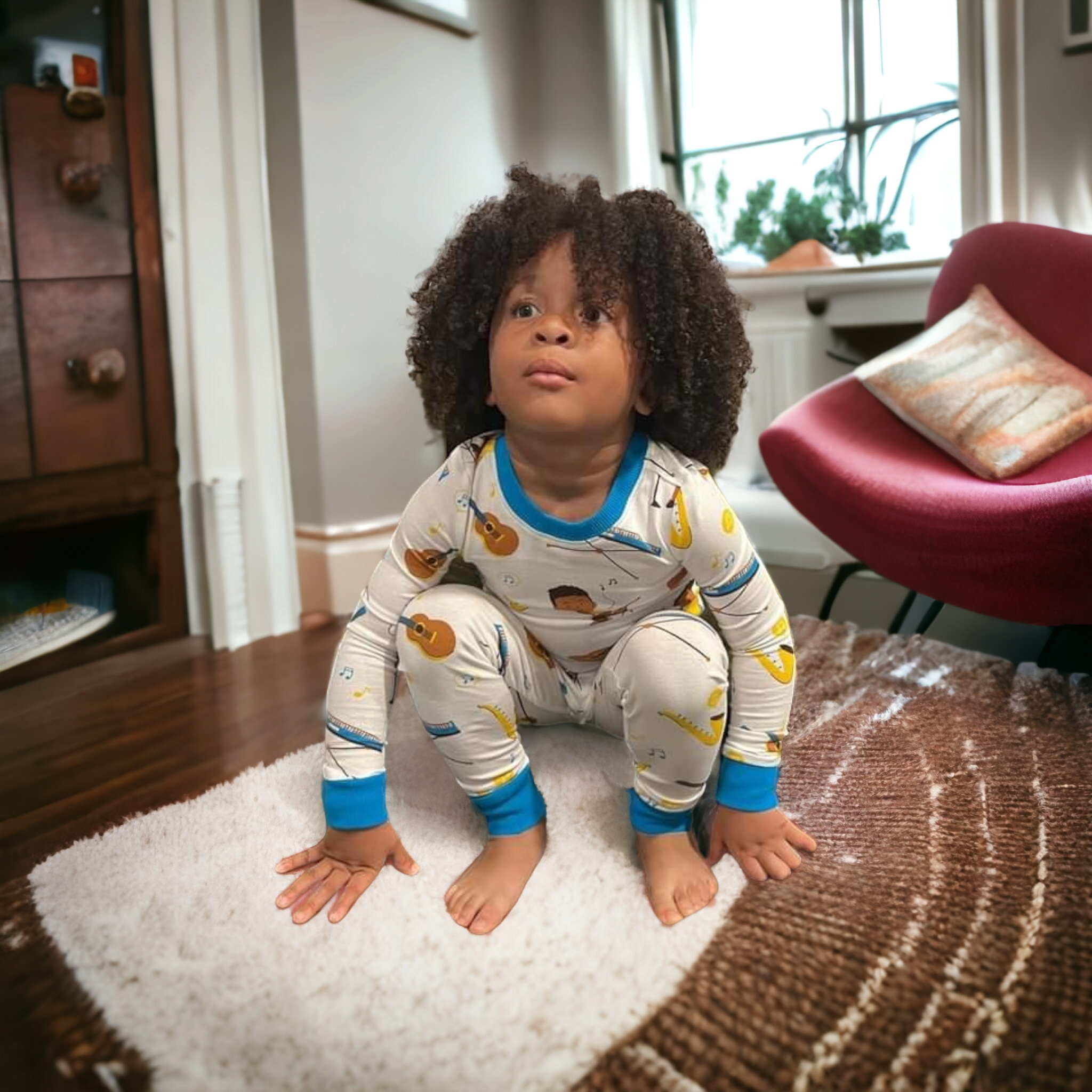 Rhythm & Dreams Musical Pj Set Snug Fit Pajamas Set Boys Toddler Size 4t - 12