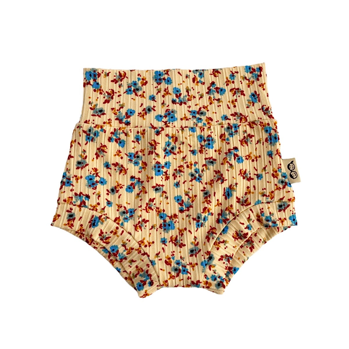 Dainty Floral On Yellow Ribbed Bummies