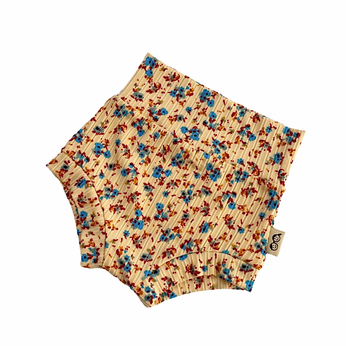 Dainty Floral On Yellow Ribbed Bummies