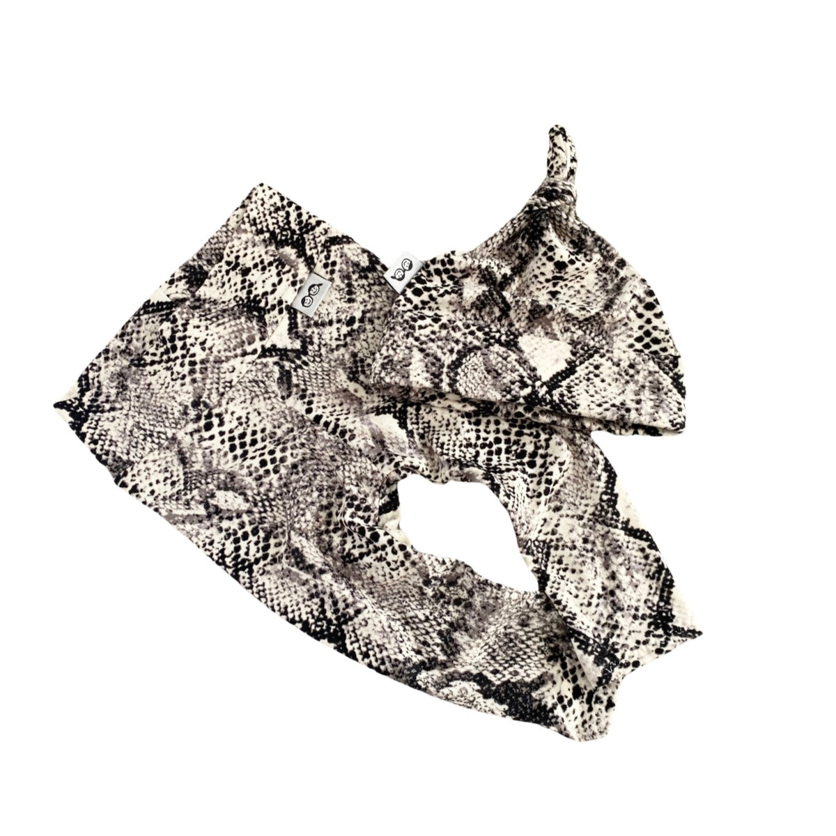 Grey Snake Print Leggings And/or Beanie Knot Hat